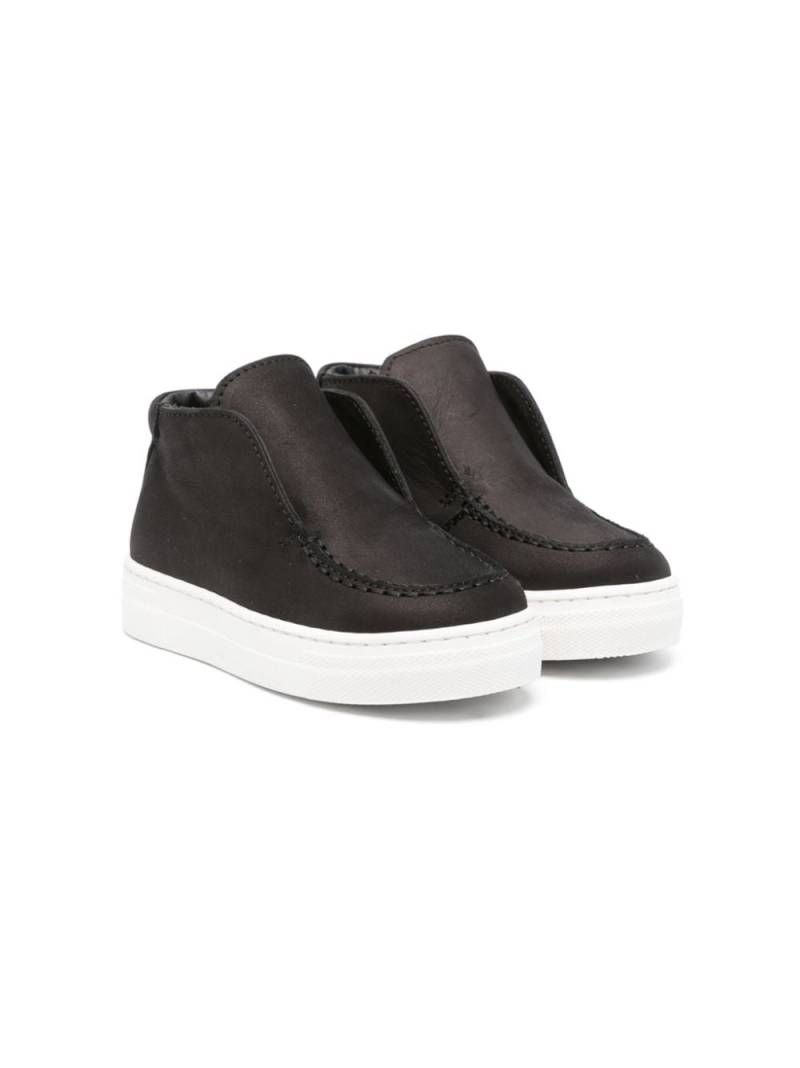 Andrea Montelpare leather slip-on sneakers - Black von Andrea Montelpare