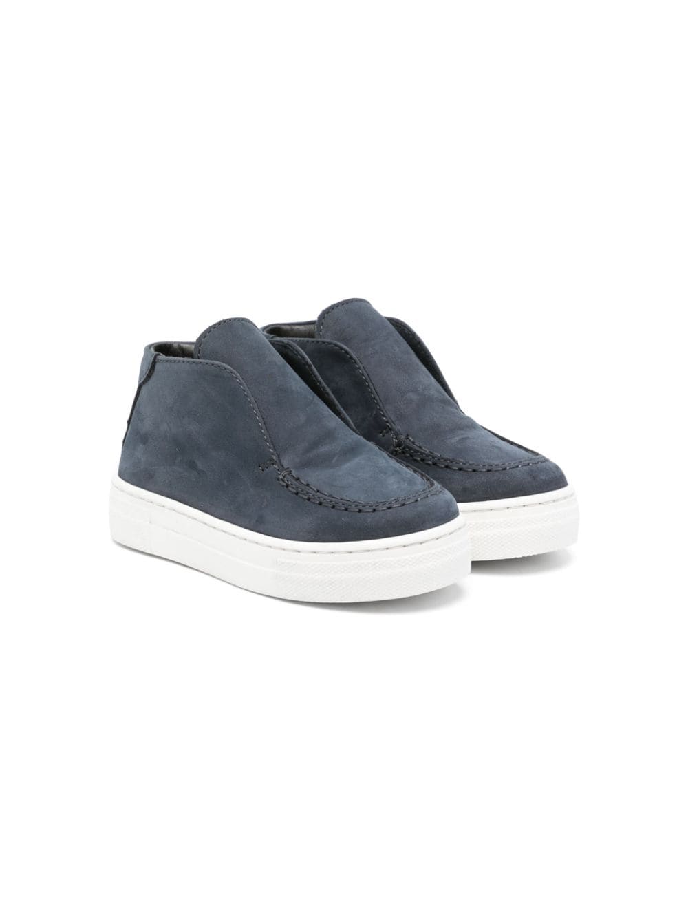 Andrea Montelpare leather slip-on sneakers - Blue von Andrea Montelpare