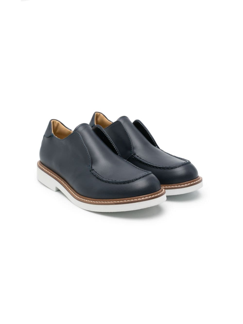 Andrea Montelpare slip-on leather boots - Blue von Andrea Montelpare