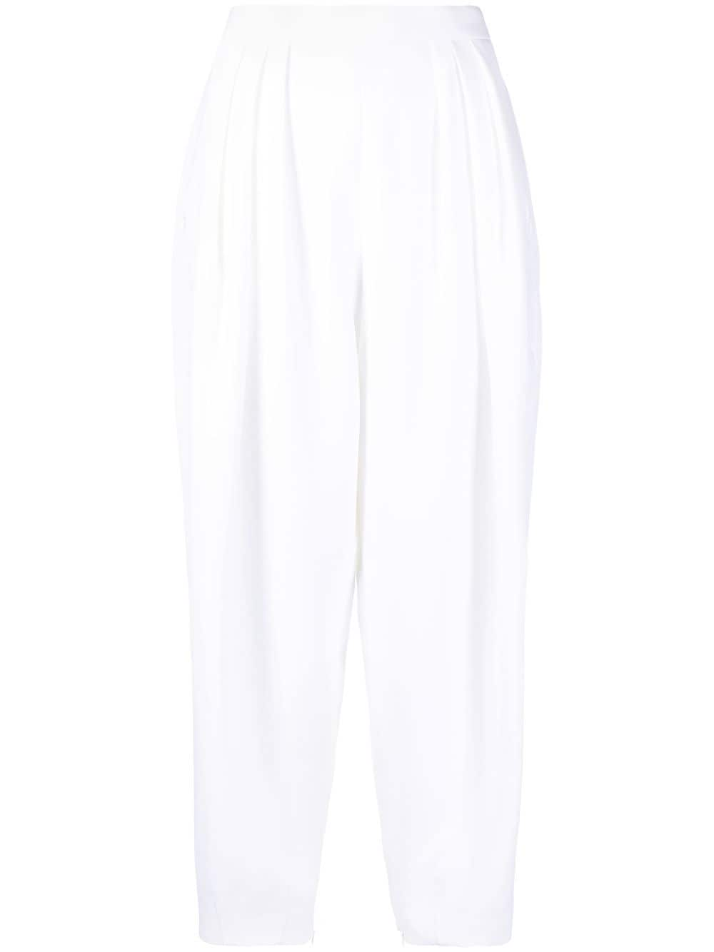 Andrew Gn pleat detailing cropped trousers - White von Andrew Gn