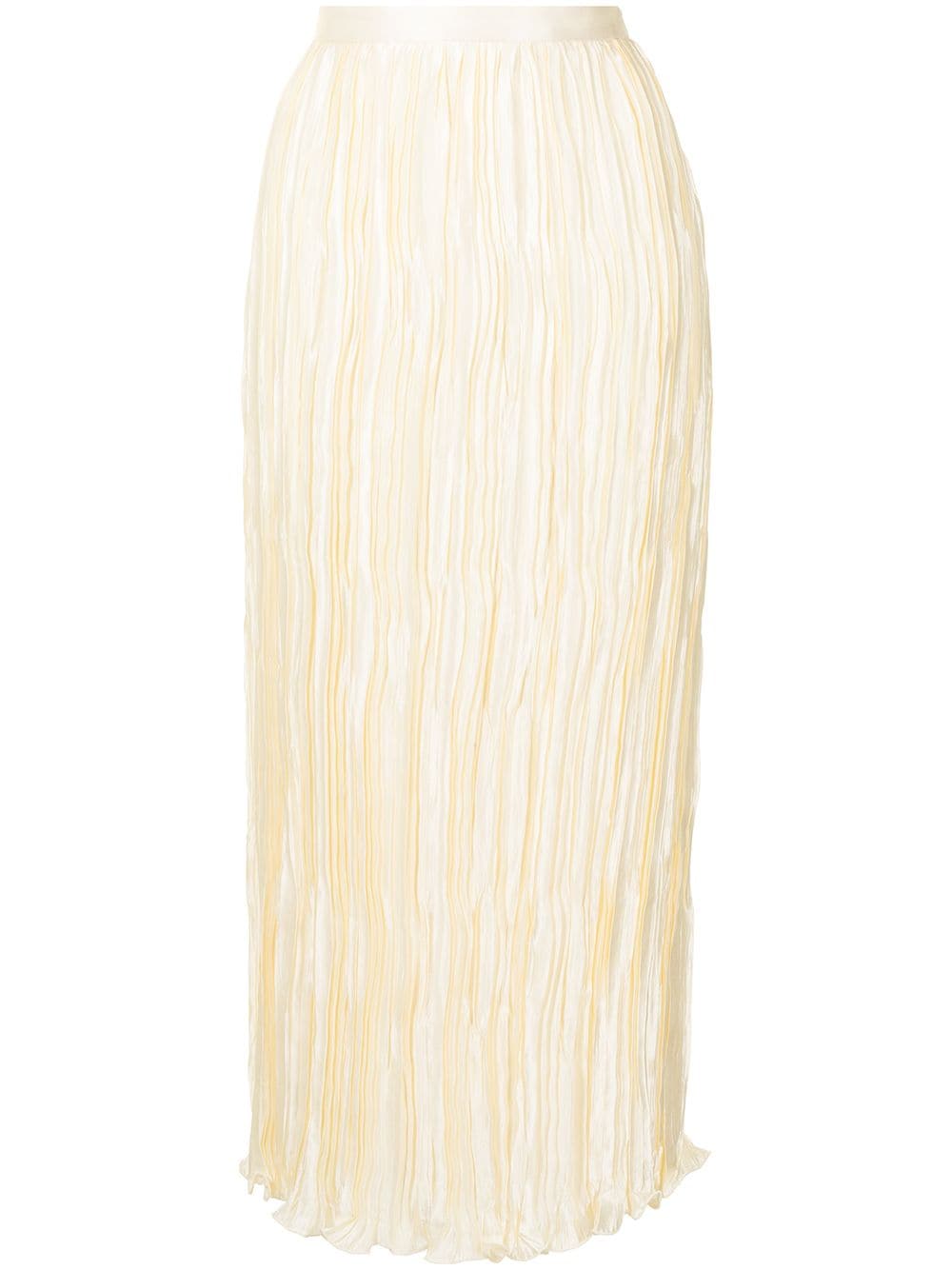 Andrew Gn silk-satin pleated pencil skirt - Neutrals von Andrew Gn