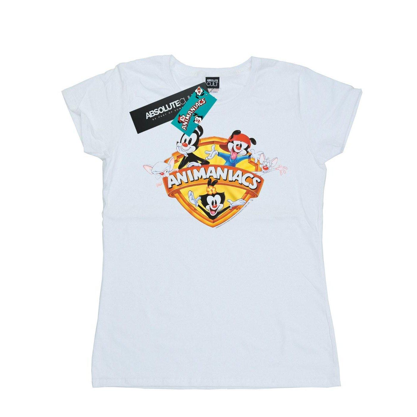 Group Shield Tshirt Damen Weiss L von Animaniacs