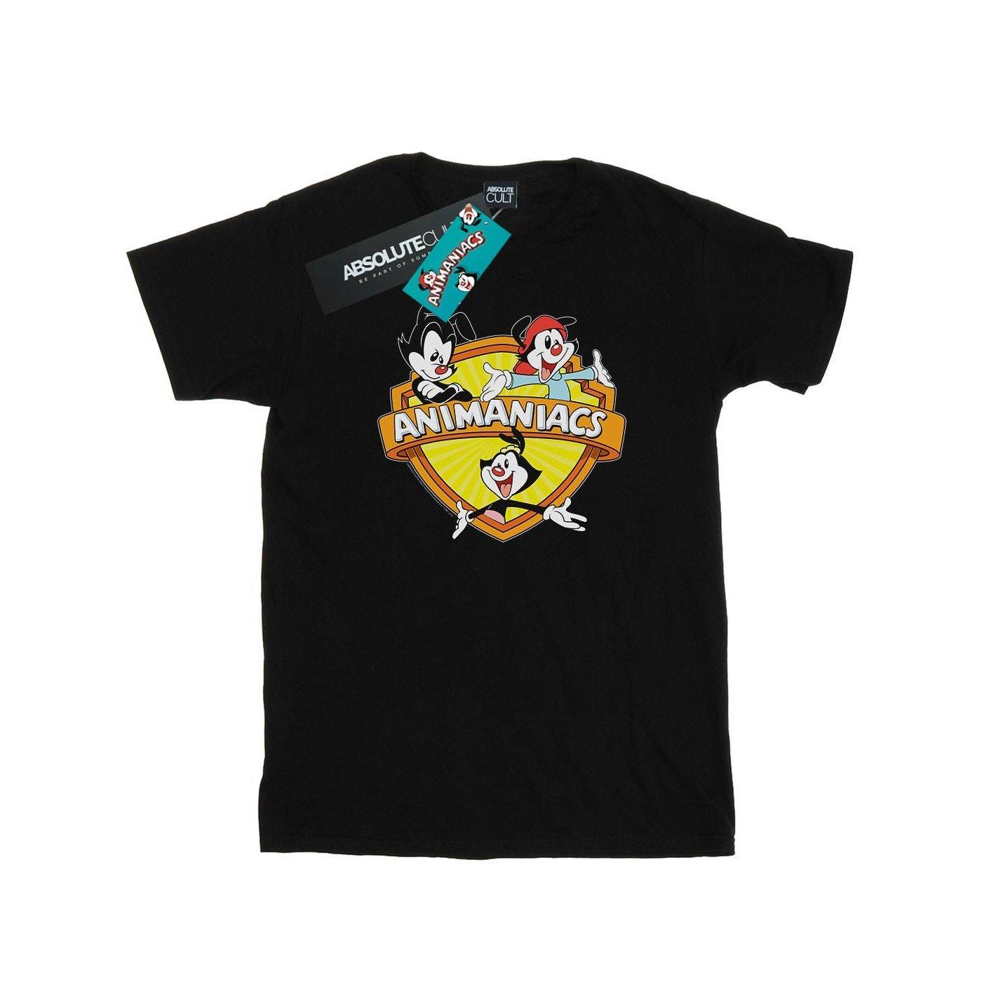Logo Crest Tshirt Herren Schwarz 3XL von Animaniacs