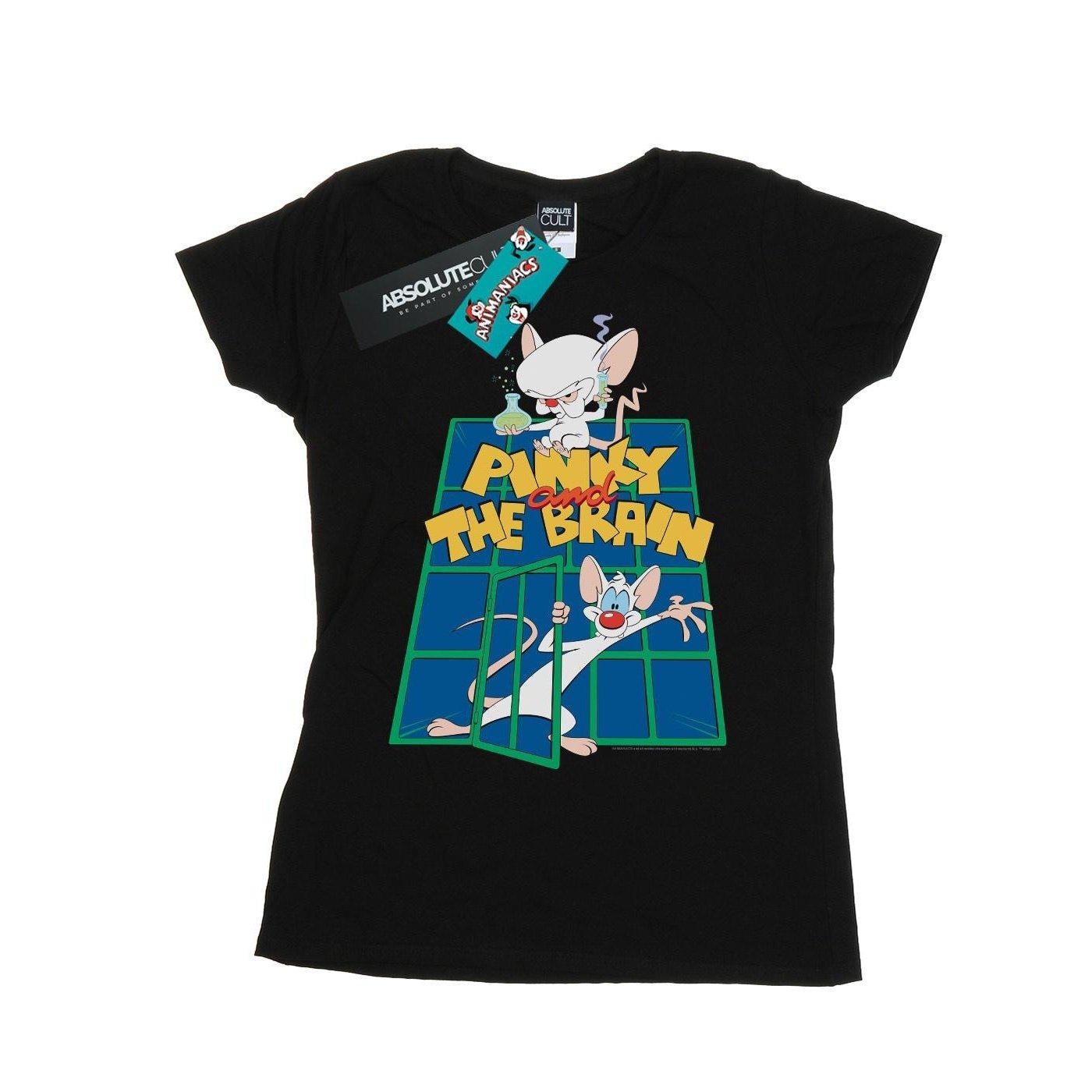 Pinky And The Brain Laboratory Tshirt Damen Schwarz XL von Animaniacs