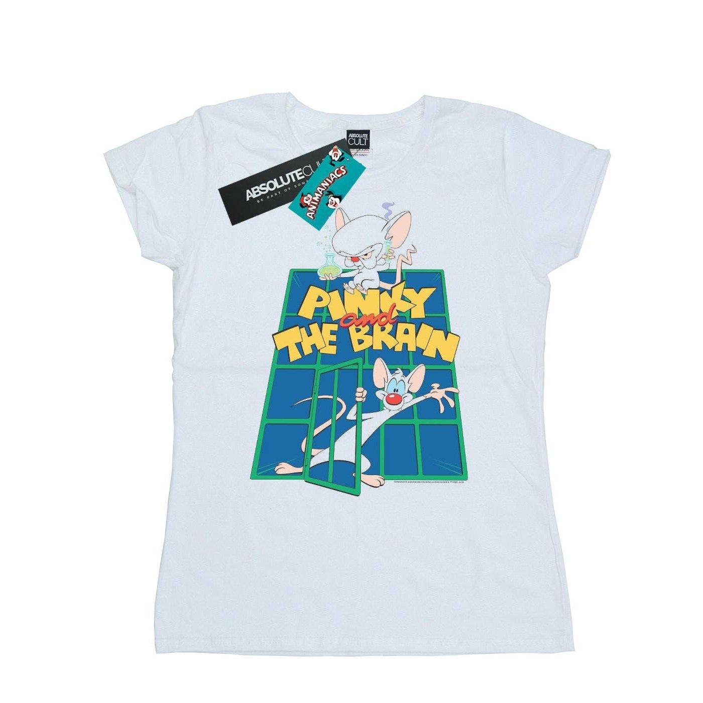 Pinky And The Brain Laboratory Tshirt Damen Weiss XL von Animaniacs