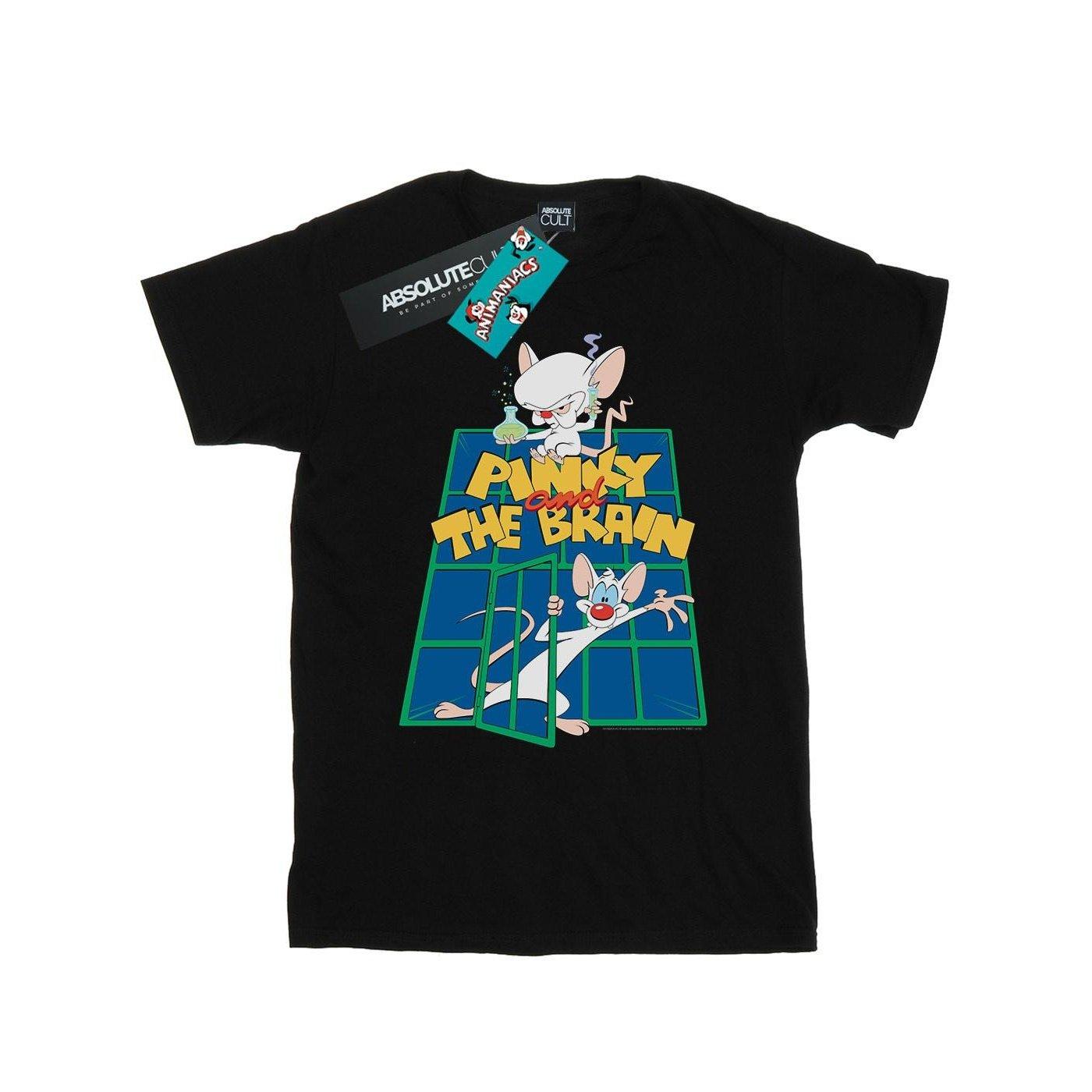 Pinky And The Brain Laboratory Tshirt Herren Schwarz XL von Animaniacs