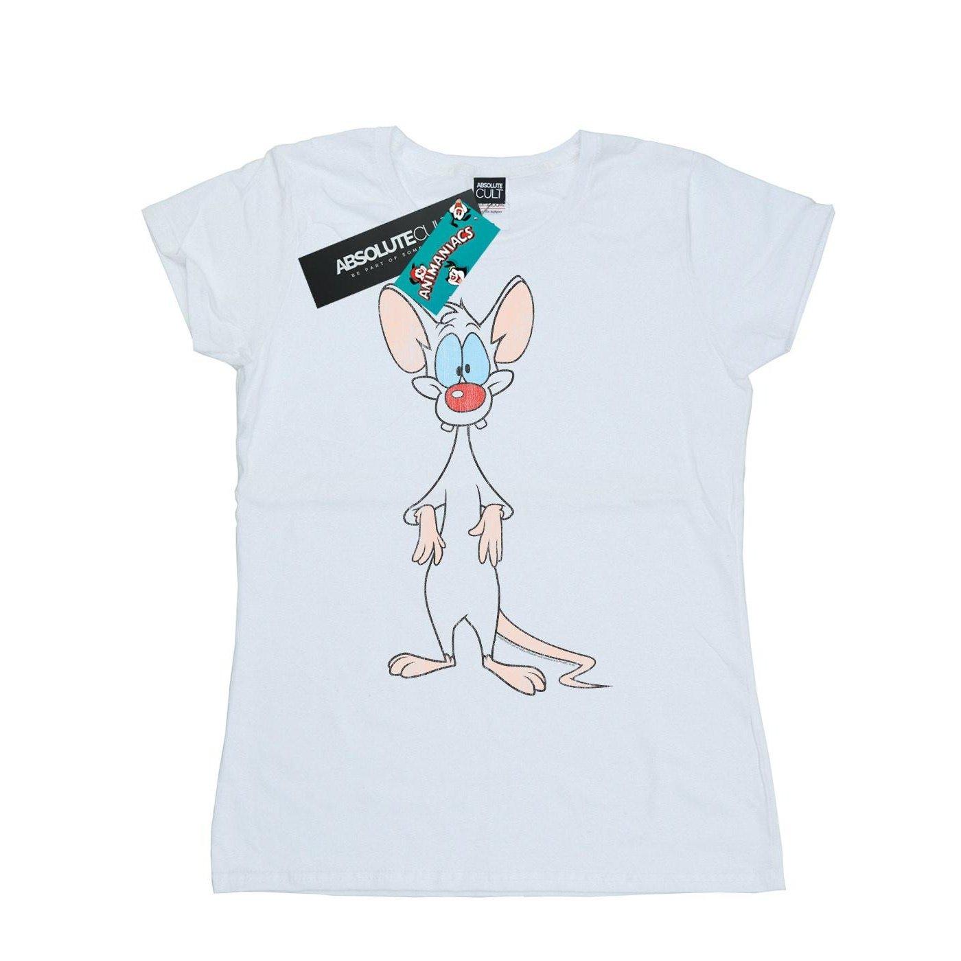 Pinky Classic Pose Tshirt Damen Weiss L von Animaniacs