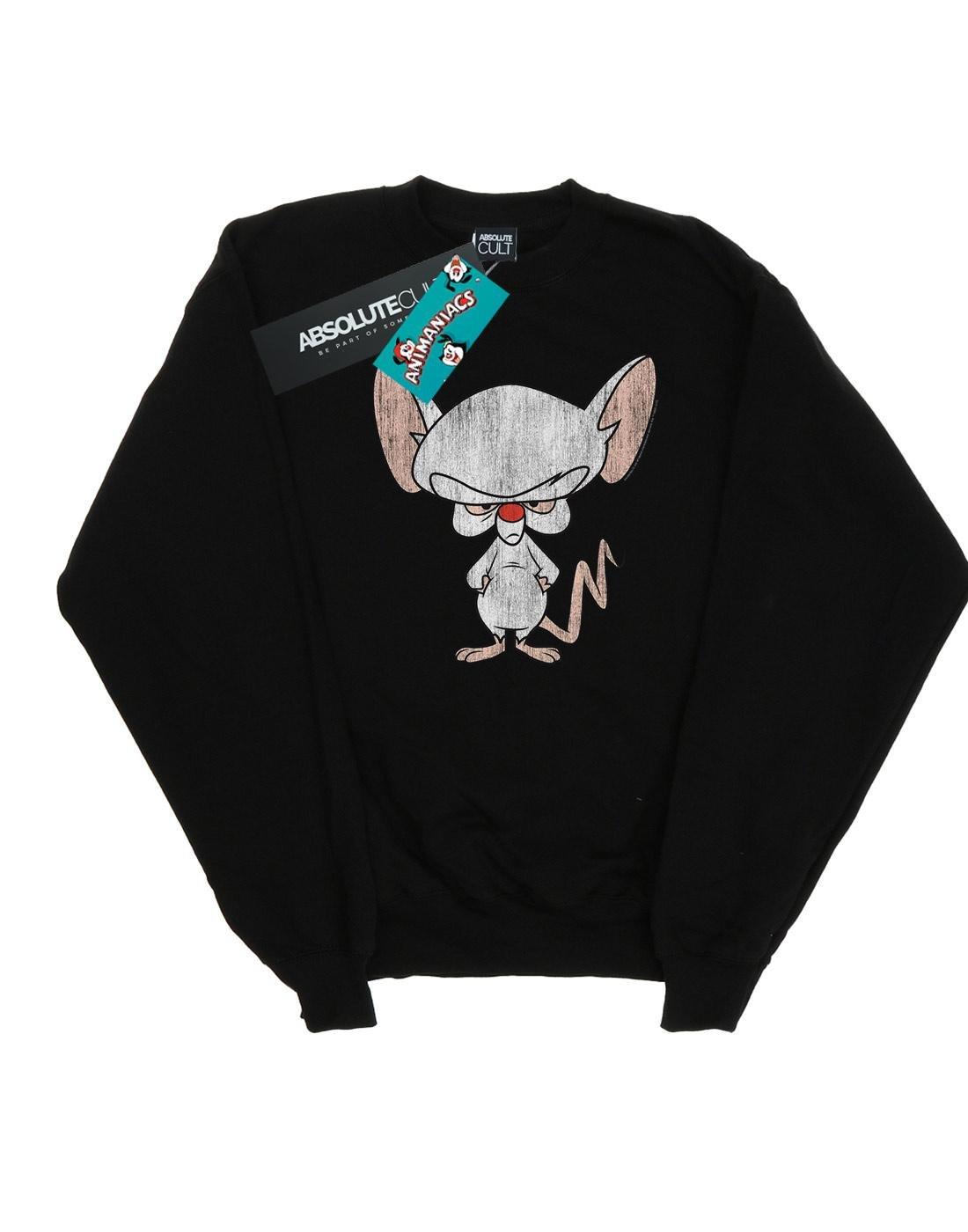 The Brain Classic Pose Sweatshirt Jungen Schwarz 116 von Animaniacs