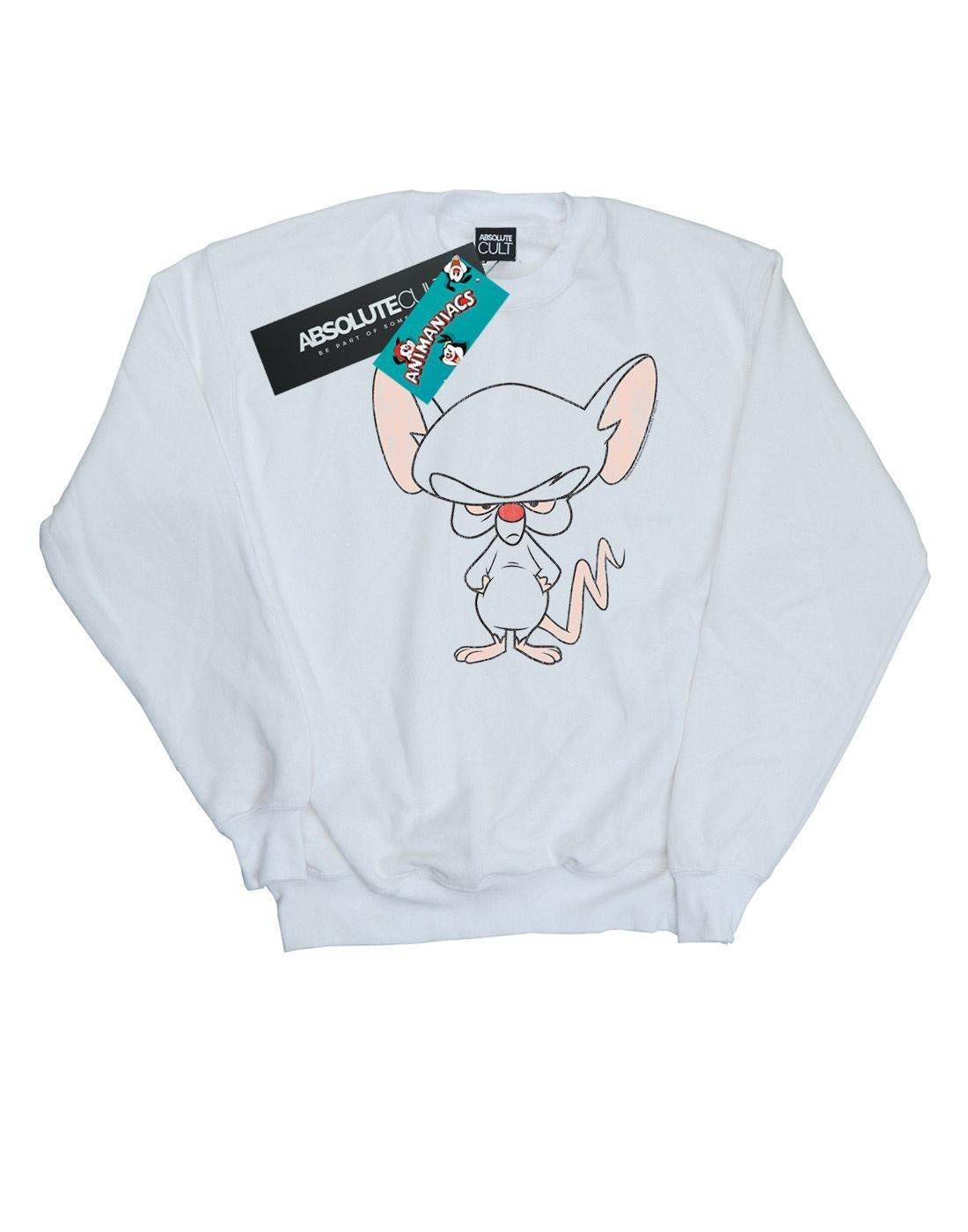 The Brain Classic Pose Sweatshirt Jungen Weiss 152-158 von Animaniacs