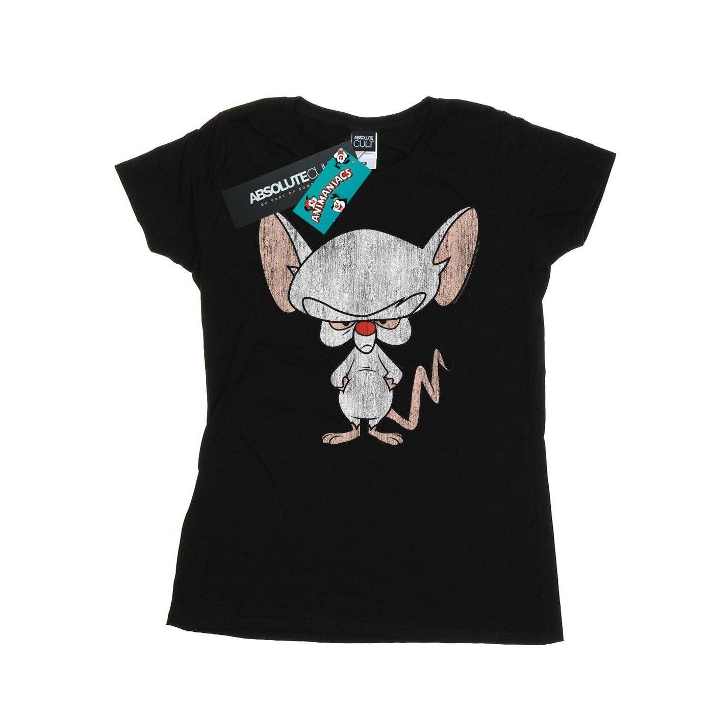 The Brain Classic Pose Tshirt Damen Schwarz L von Animaniacs