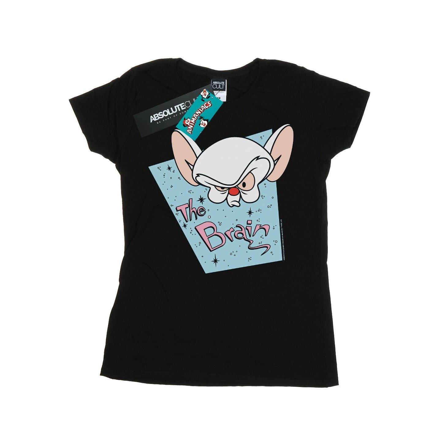 The Brain Mugshot Tshirt Damen Schwarz XL von Animaniacs