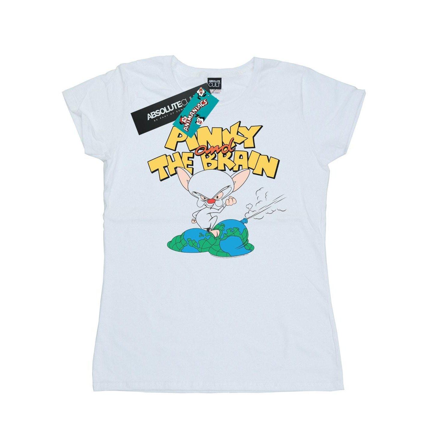 The Brain World Domination Tshirt Damen Weiss S von Animaniacs