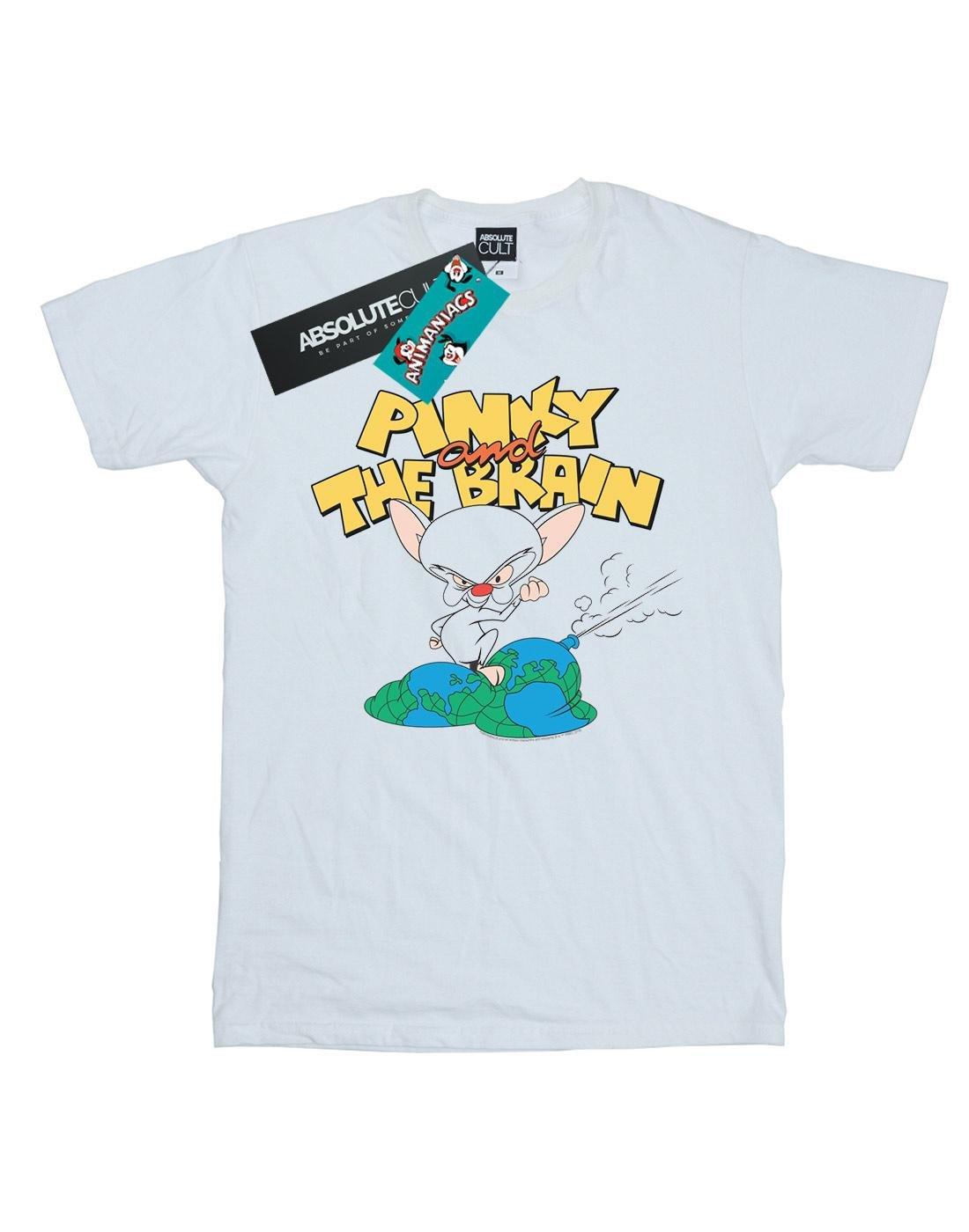 The Brain World Domination Tshirt Herren Weiss 3XL von Animaniacs