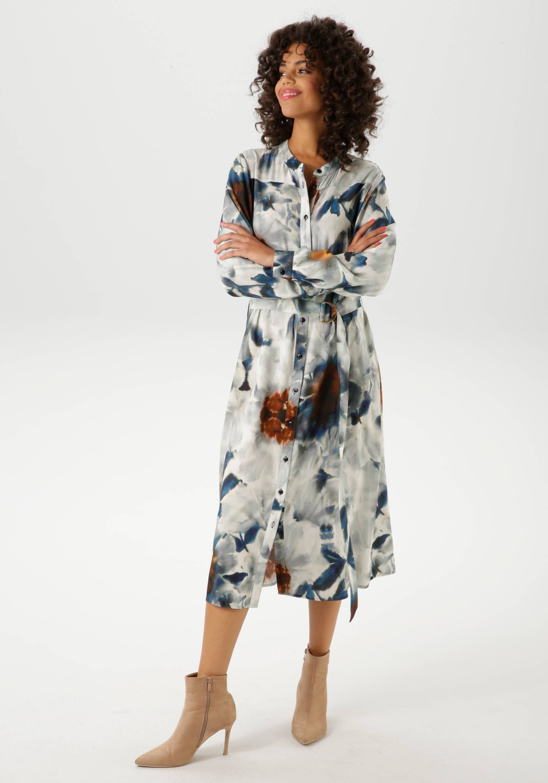 Aniston CASUAL Blusenkleid, mit fantasievollem Blätterdruck im Batik-Dessin - NEUE KOLLEKTION Aniston CASUAL Blusenkleid, mit fantasievollem Blätterdruck im Batik-Dessin - NEUE KOLLEKTION von Aniston CASUAL