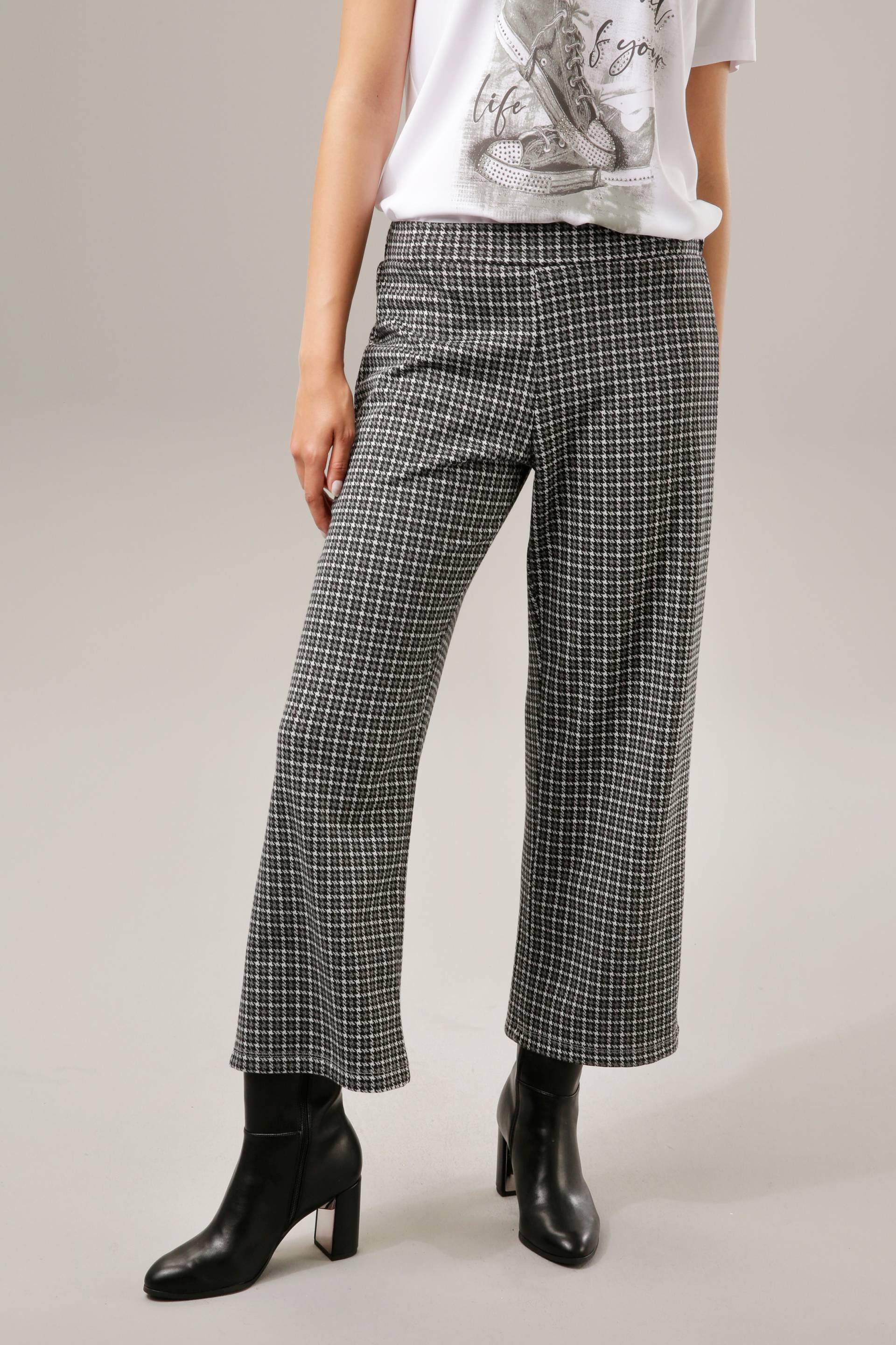 Aniston CASUAL Culotte, mit Hahnentritt-Muster im Karo-Dessin von Aniston CASUAL