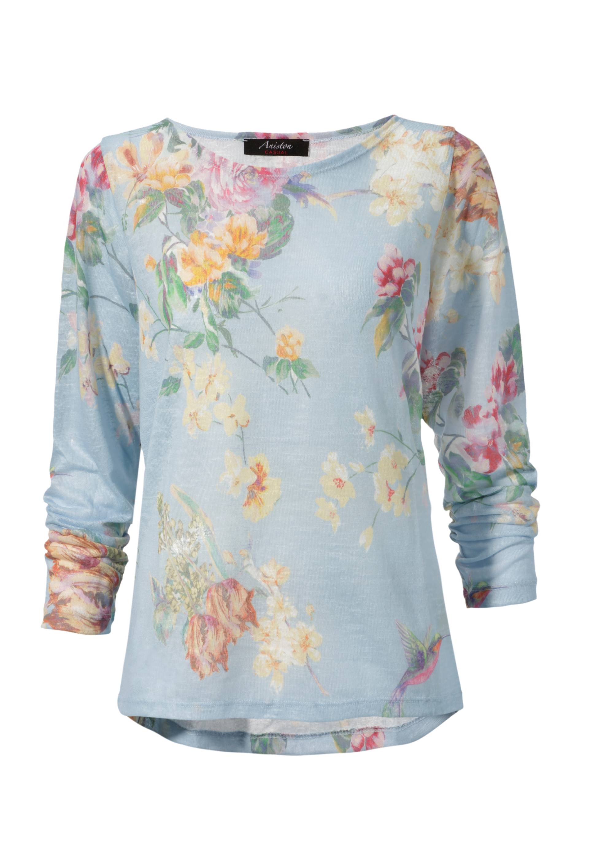 Aniston CASUAL Langarmshirt, mit grossflächigem Blumendruck und Vögeln Aniston CASUAL Langarmshirt, mit grossflächigem Blumendruck und Vögeln von Aniston CASUAL
