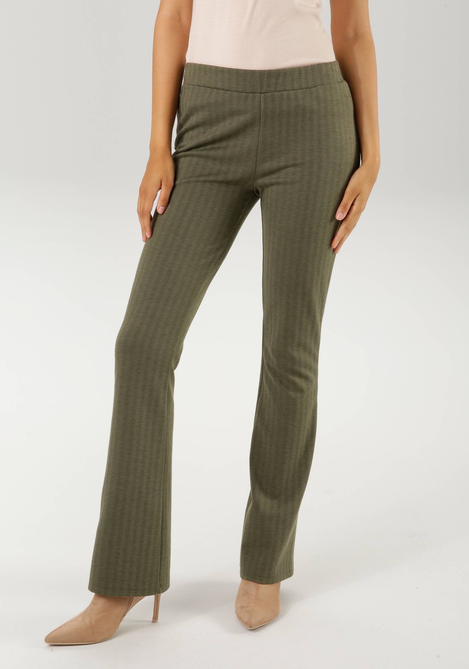 Aniston CASUAL Schlaghose, mit farbharmonischem Fischgrat-Muster Aniston CASUAL Schlaghose, mit farbharmonischem Fischgrat-Muster von Aniston CASUAL