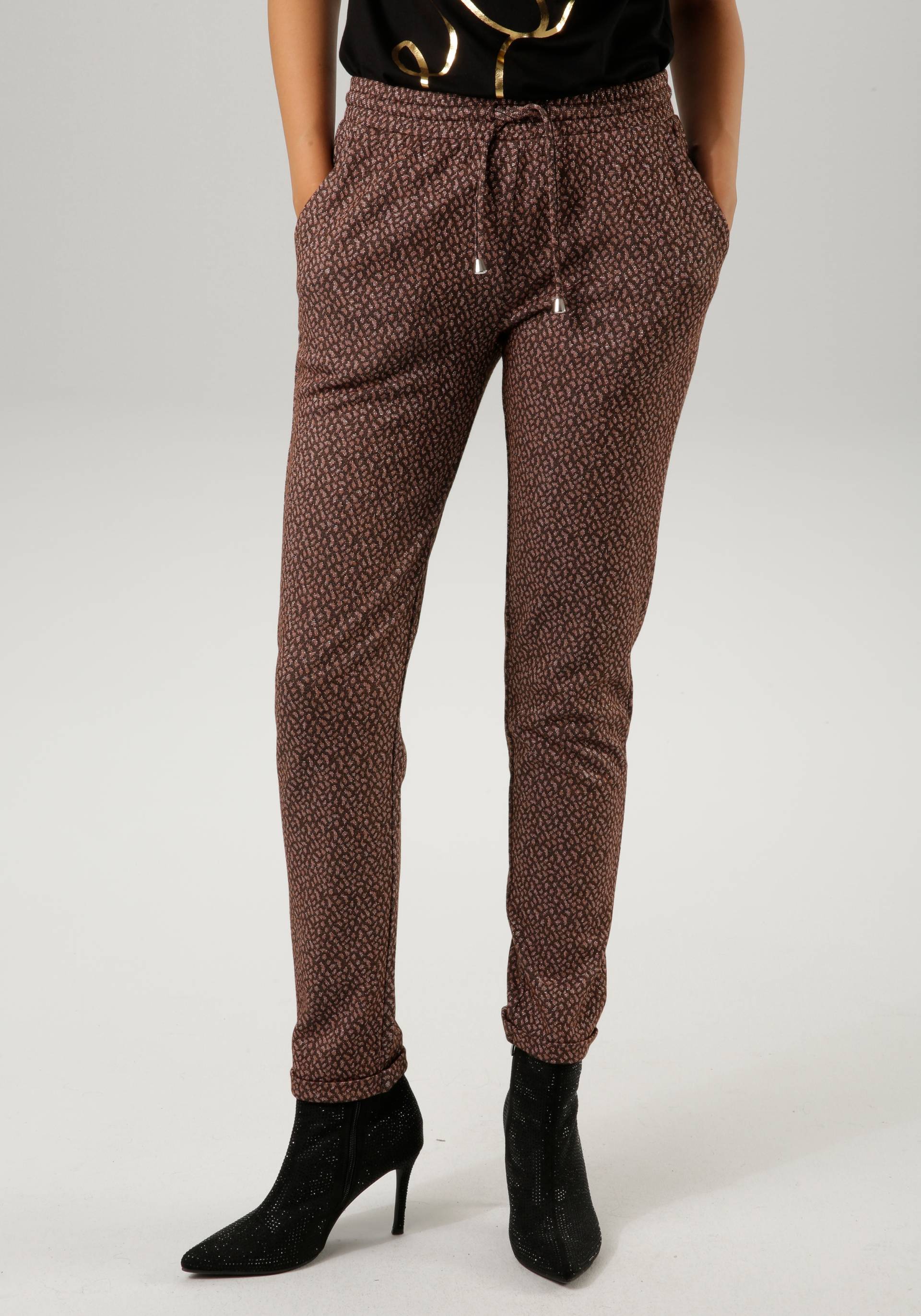 Aniston CASUAL Schlupfhose, mit Glitzerfäden verzierter Alloverdruck Aniston CASUAL Schlupfhose, mit Glitzerfäden verzierter Alloverdruck von Aniston CASUAL