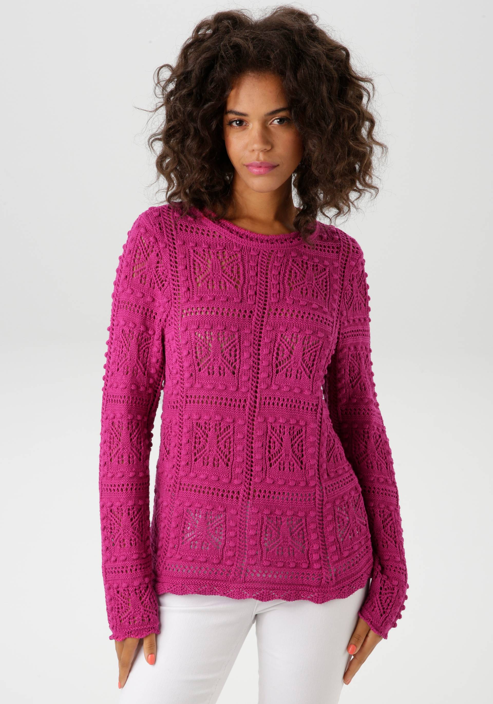 Aniston CASUAL Strickpullover, im attraktiven Ajour-Muster-Mix - NEUE KOLLEKTION Aniston CASUAL Strickpullover, im attraktiven Ajour-Muster-Mix - NEUE KOLLEKTION von Aniston CASUAL