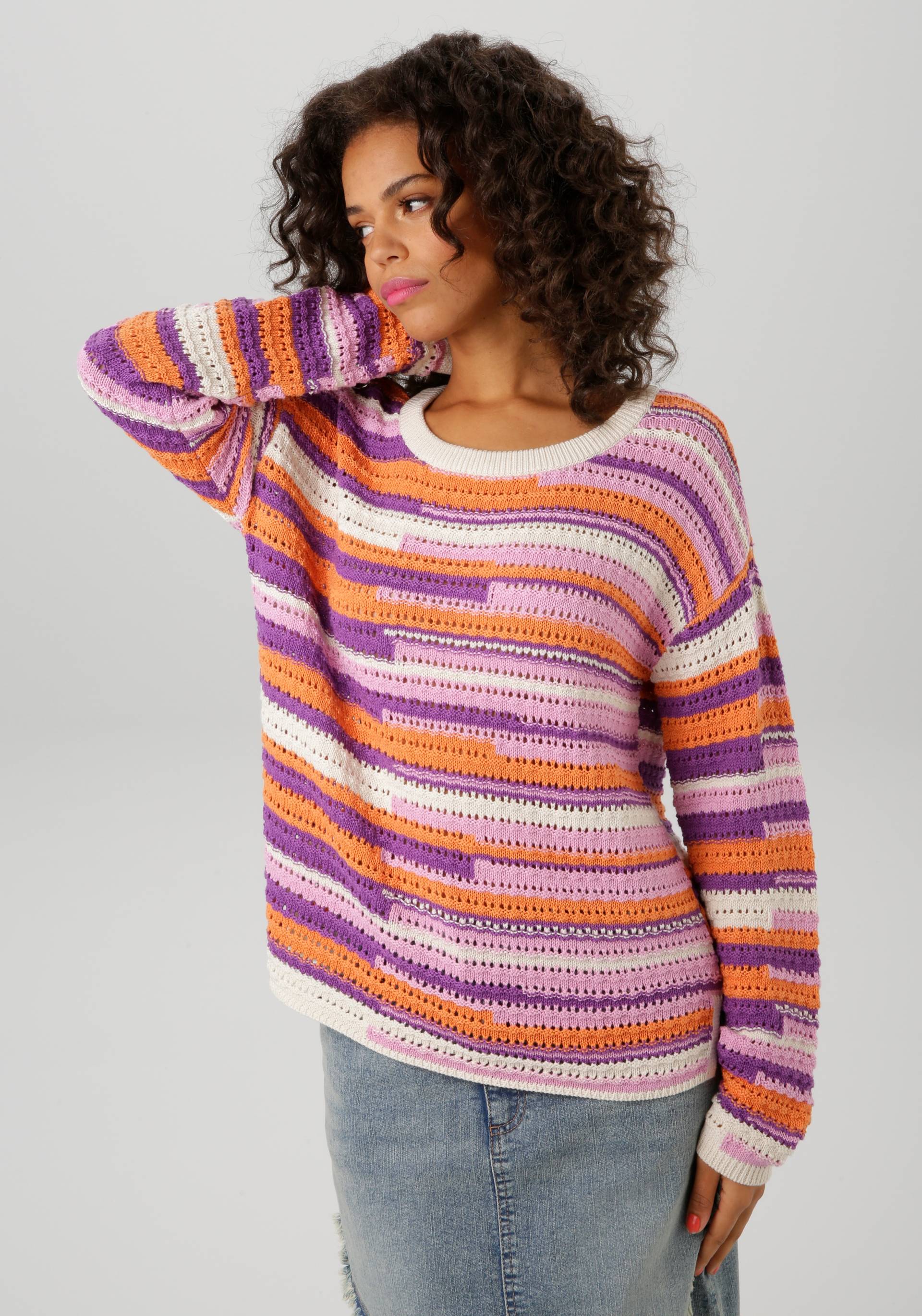 Aniston CASUAL Strickpullover, im extravagantem Streifen-Dessin - NEUE KOLLEKTION Aniston CASUAL Strickpullover, im extravagantem Streifen-Dessin - NEUE KOLLEKTION von Aniston CASUAL
