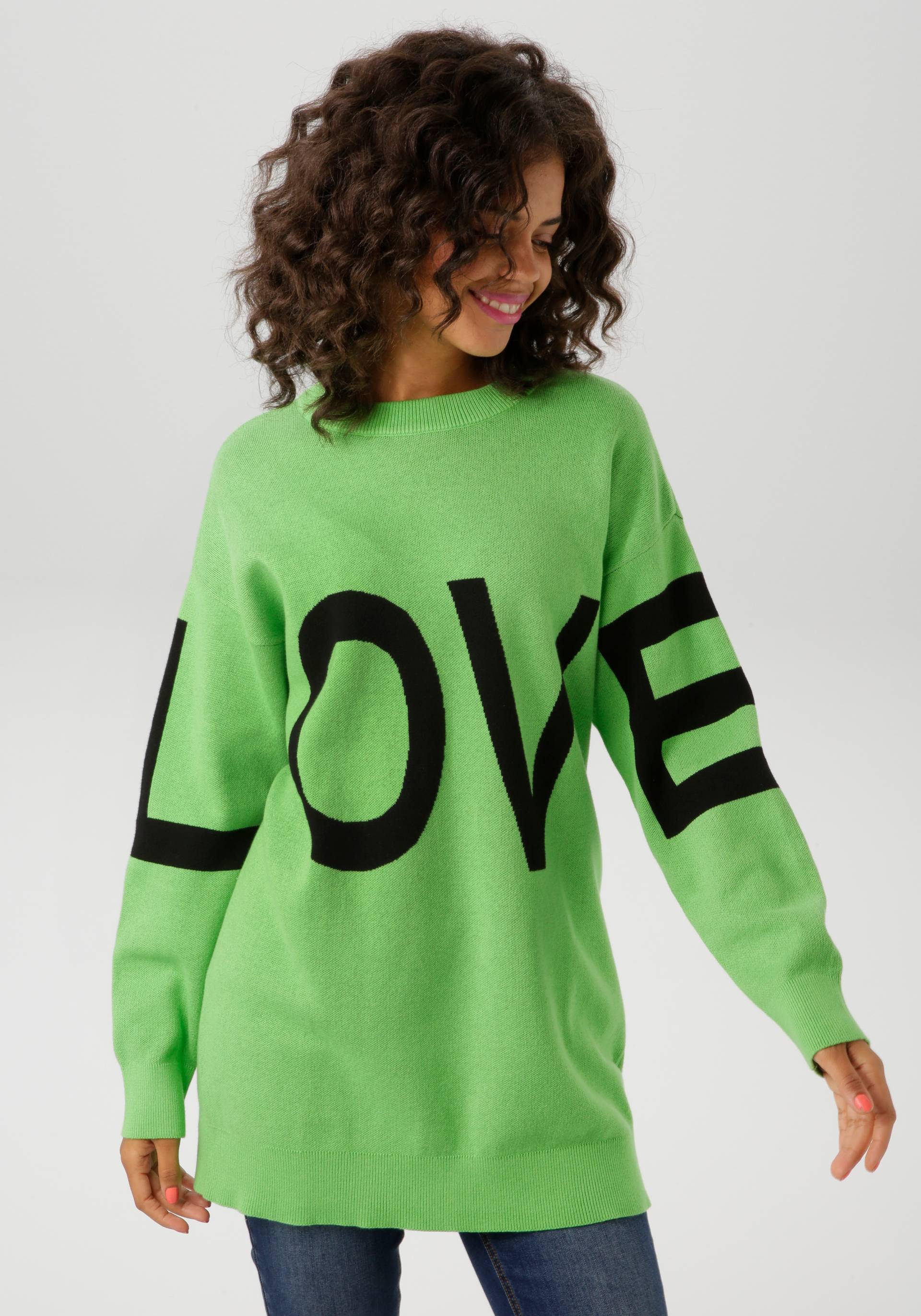 Aniston CASUAL Strickpullover, mit eingestricktem LOVE-Schriftzug - NEUE KOLLEKTION Aniston CASUAL Strickpullover, mit eingestricktem LOVE-Schriftzug - NEUE KOLLEKTION von Aniston CASUAL