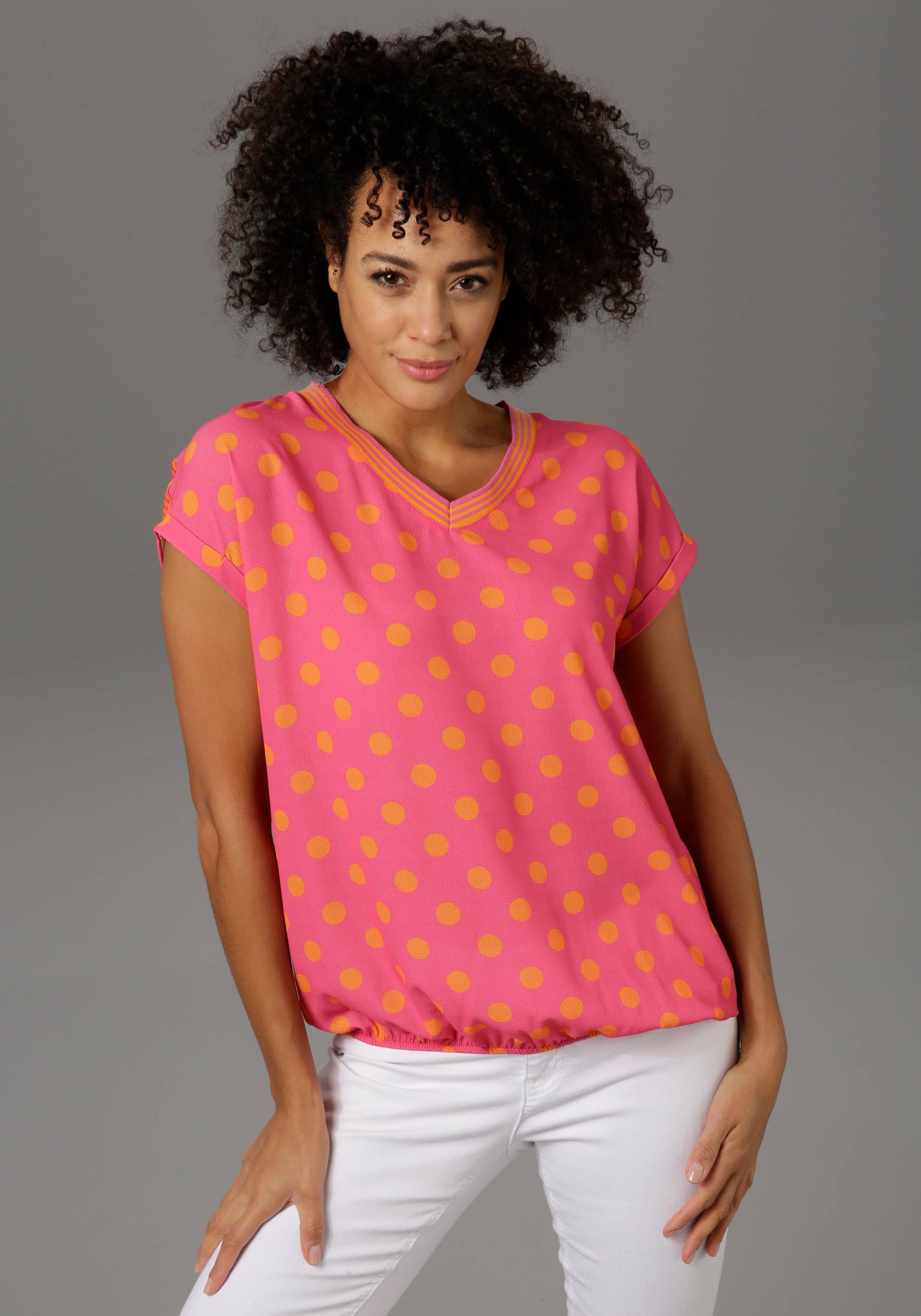 Aniston CASUAL T-Shirt, im Material- und Mustermix Aniston CASUAL T-Shirt, im Material- und Mustermix von Aniston CASUAL