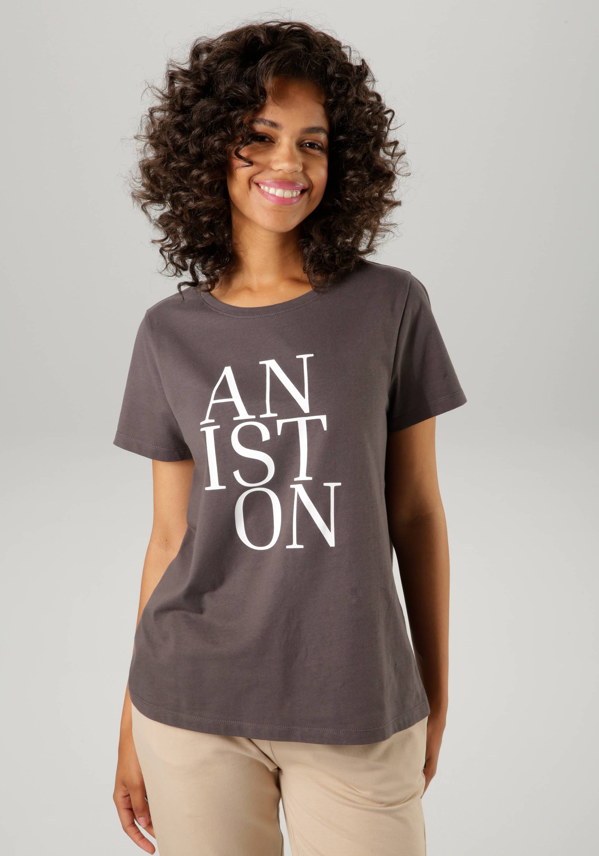Aniston CASUAL T-Shirt, mit ANISTON-Schriftzug Aniston CASUAL T-Shirt, mit ANISTON-Schriftzug von Aniston CASUAL