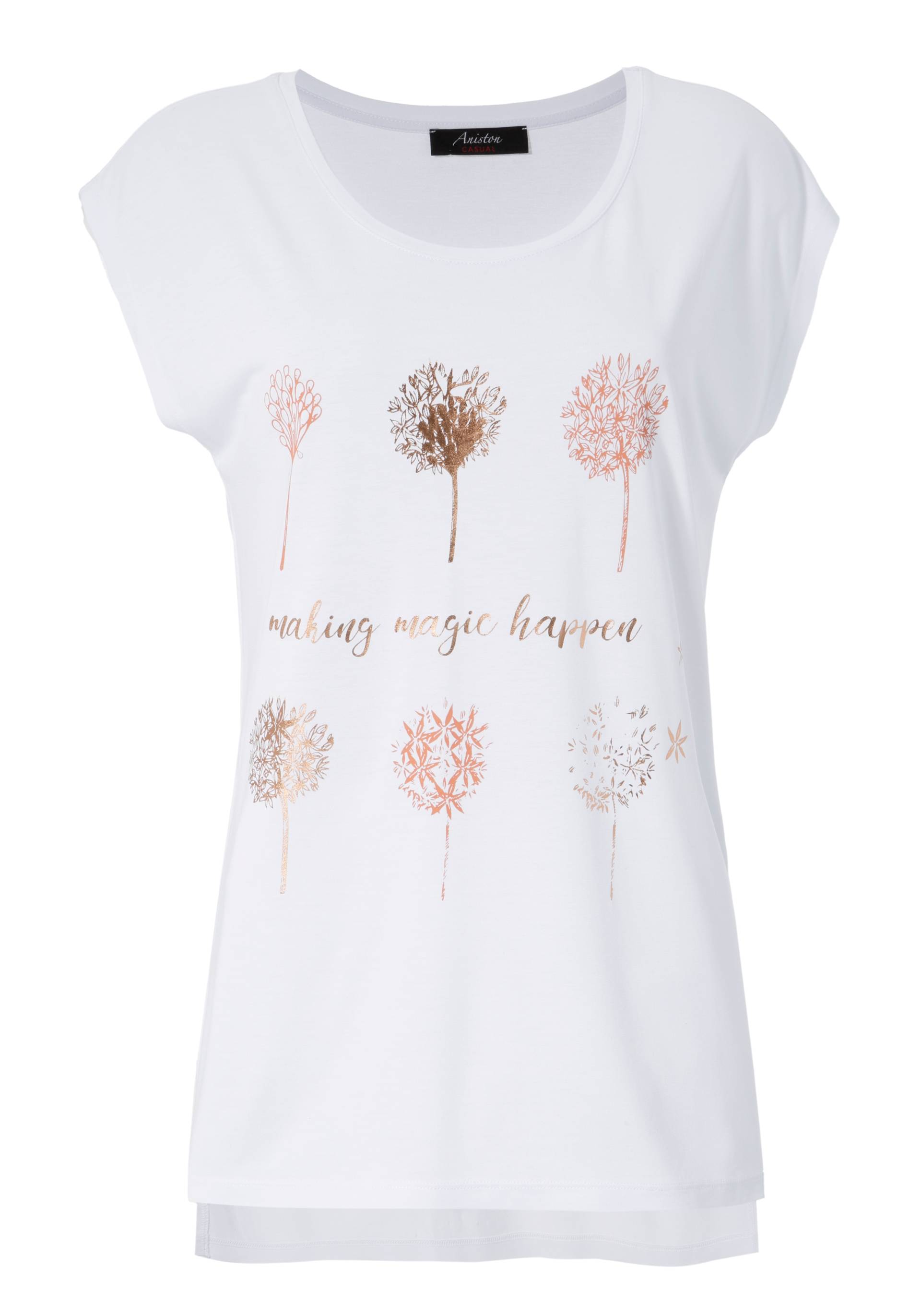 Aniston CASUAL T-Shirt, mit Frontdruck, teilweise glitzernder Folienprint Aniston CASUAL T-Shirt, mit Frontdruck, teilweise glitzernder Folienprint von Aniston CASUAL