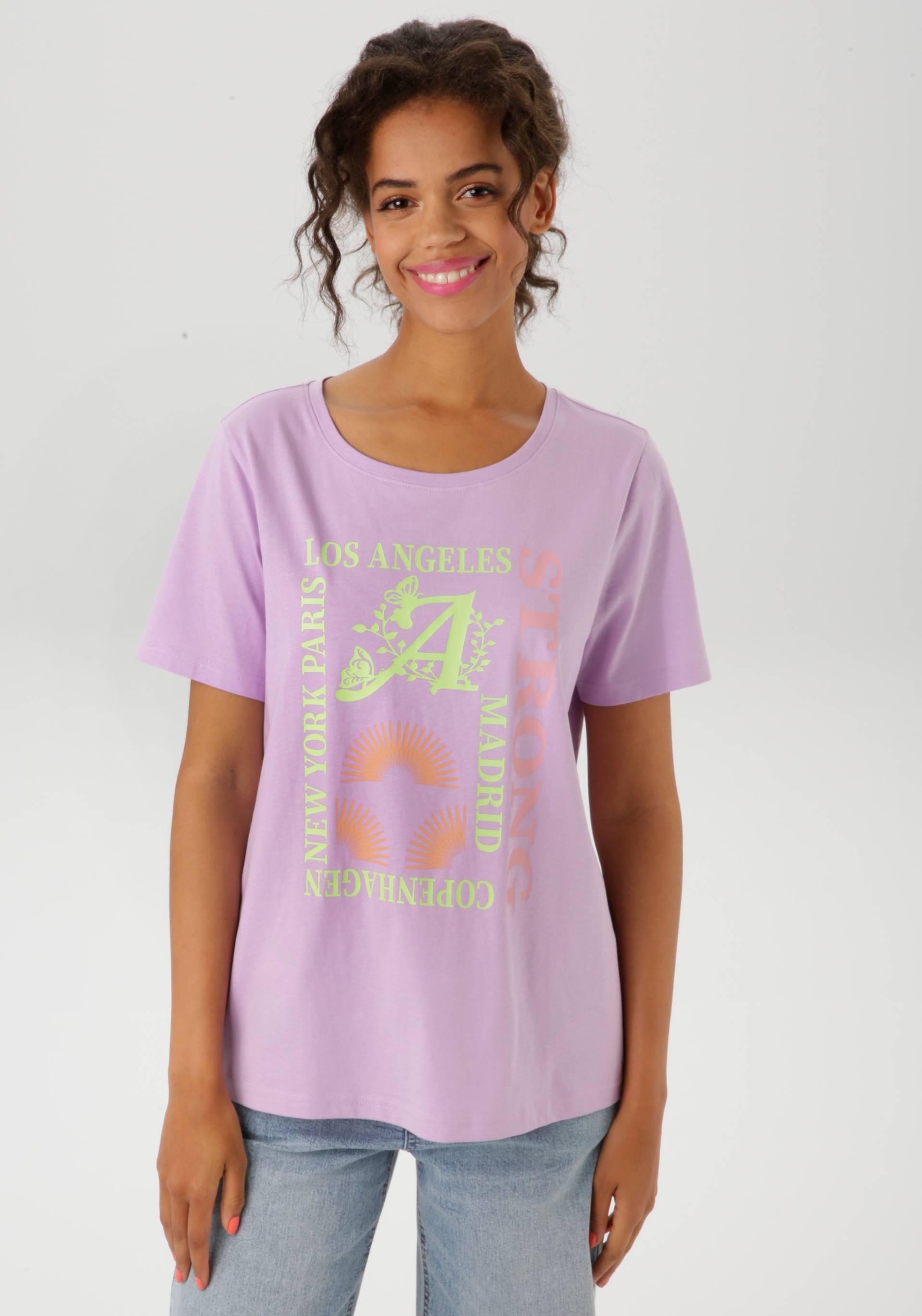 Aniston CASUAL T-Shirt, mit farbharmonischen Frontprint aus Foliendruck - NEUE KOLLEKTION Aniston CASUAL T-Shirt, mit farbharmonischen Frontprint aus Foliendruck - NEUE KOLLEKTION von Aniston CASUAL