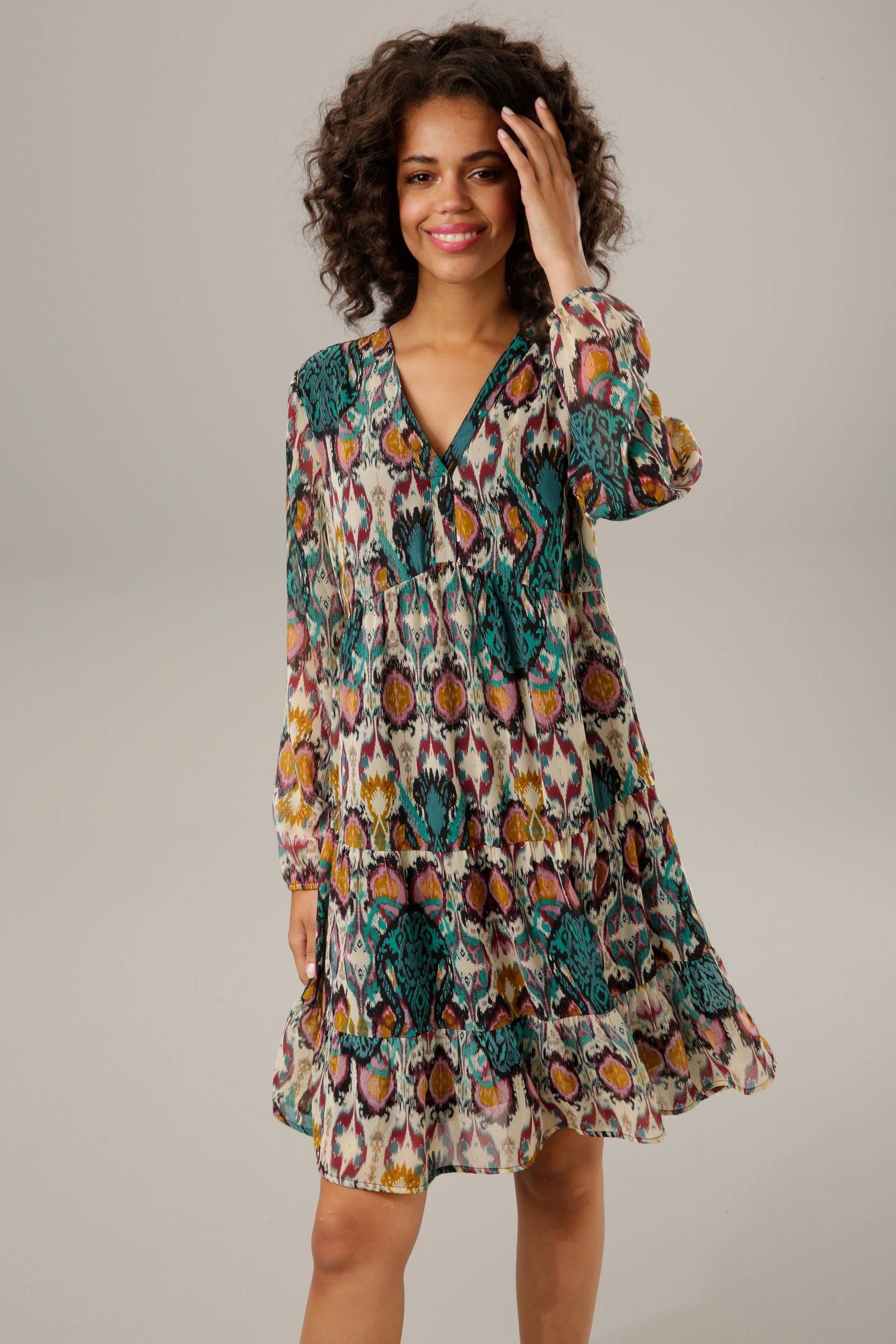 Aniston CASUAL Tunikakleid, mit farbenfrohem Ethno-Druck - jedes Teil ein Unikat Aniston CASUAL Tunikakleid, mit farbenfrohem Ethno-Druck - jedes Teil ein Unikat von Aniston CASUAL