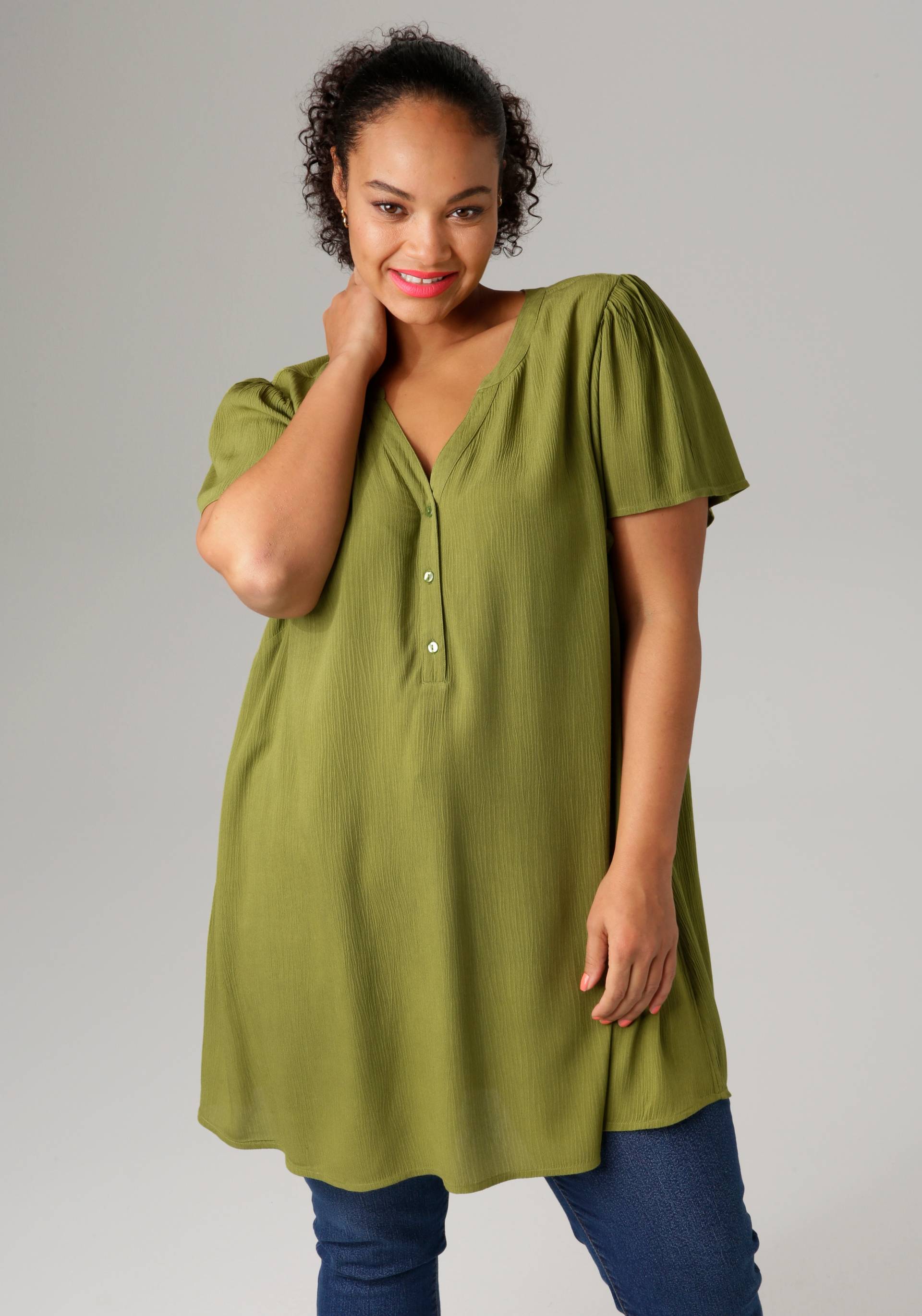 Aniston PLUS Longbluse, in trendiger Crepe-Qualität - NEUE KOLLEKTION Aniston PLUS Longbluse, in trendiger Crepe-Qualität - NEUE KOLLEKTION von Aniston PLUS