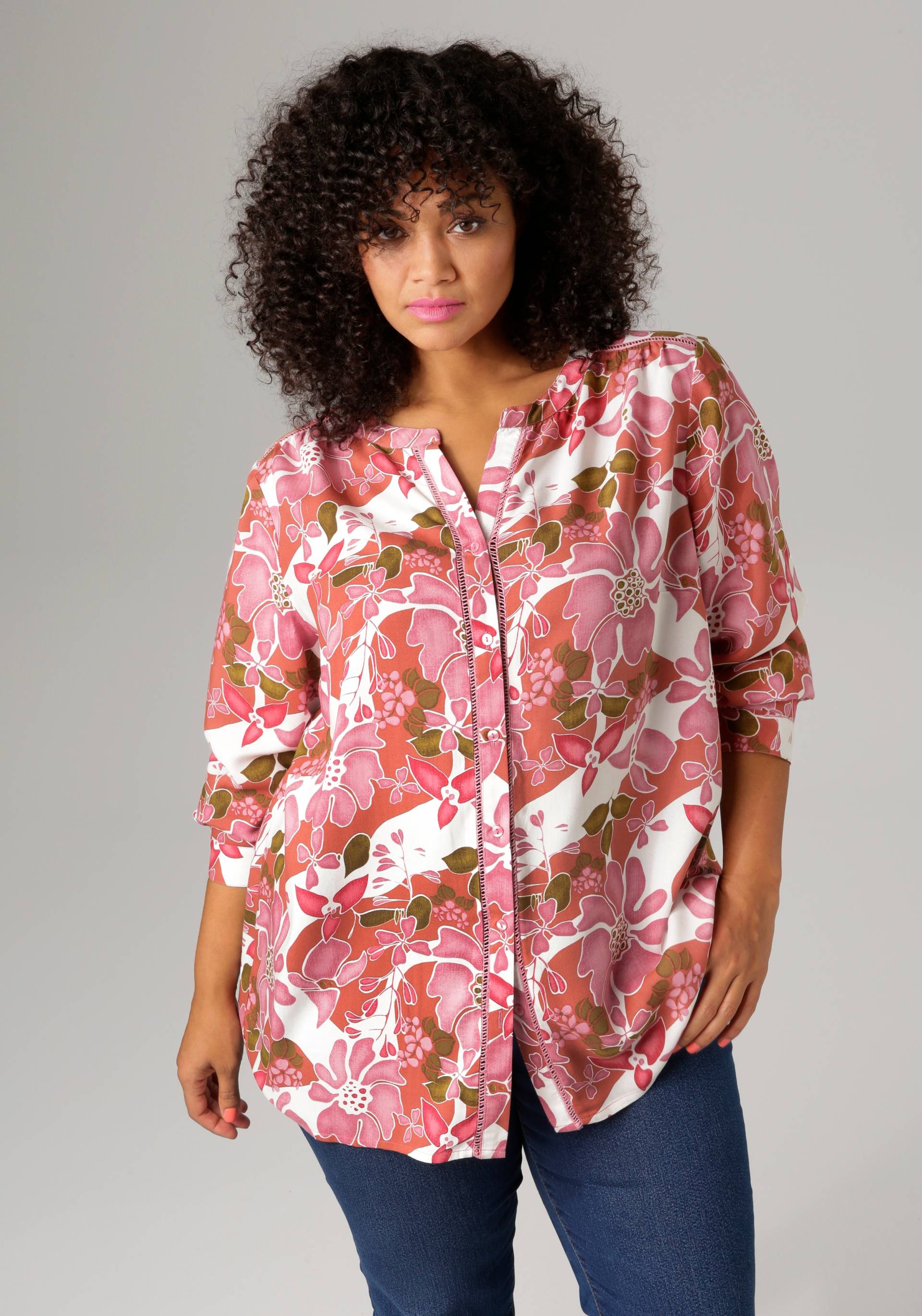 Aniston PLUS Longbluse, mit Häkelapplikation entlang der Knopfleiste - NEUE KOLLEKTION Aniston PLUS Longbluse, mit Häkelapplikation entlang der Knopfleiste - NEUE KOLLEKTION von Aniston PLUS