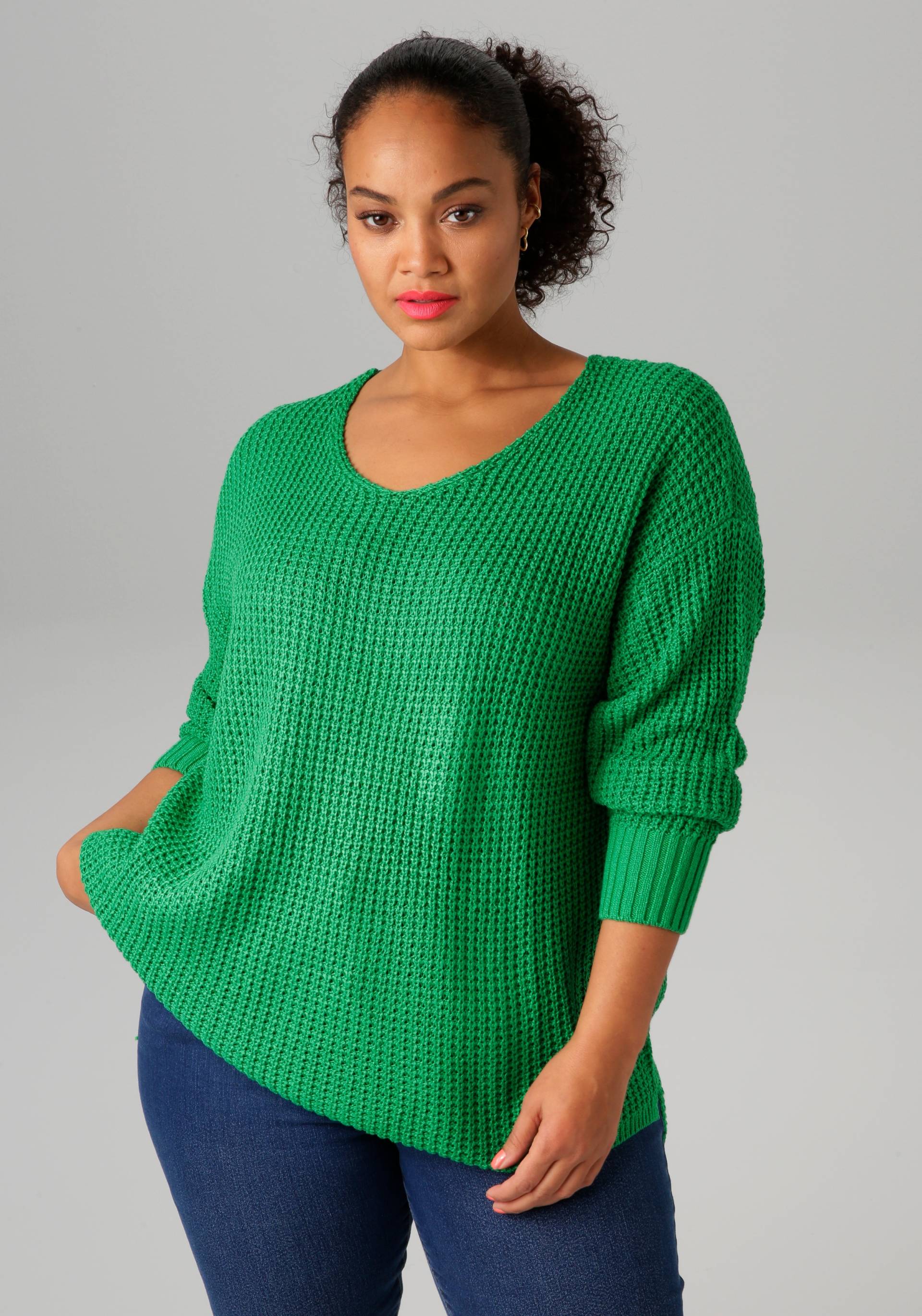Aniston PLUS Strickpullover, im dezenten Ajour-Strickmuster - NEUE KOLLEKTION Aniston PLUS Strickpullover, im dezenten Ajour-Strickmuster - NEUE KOLLEKTION von Aniston PLUS