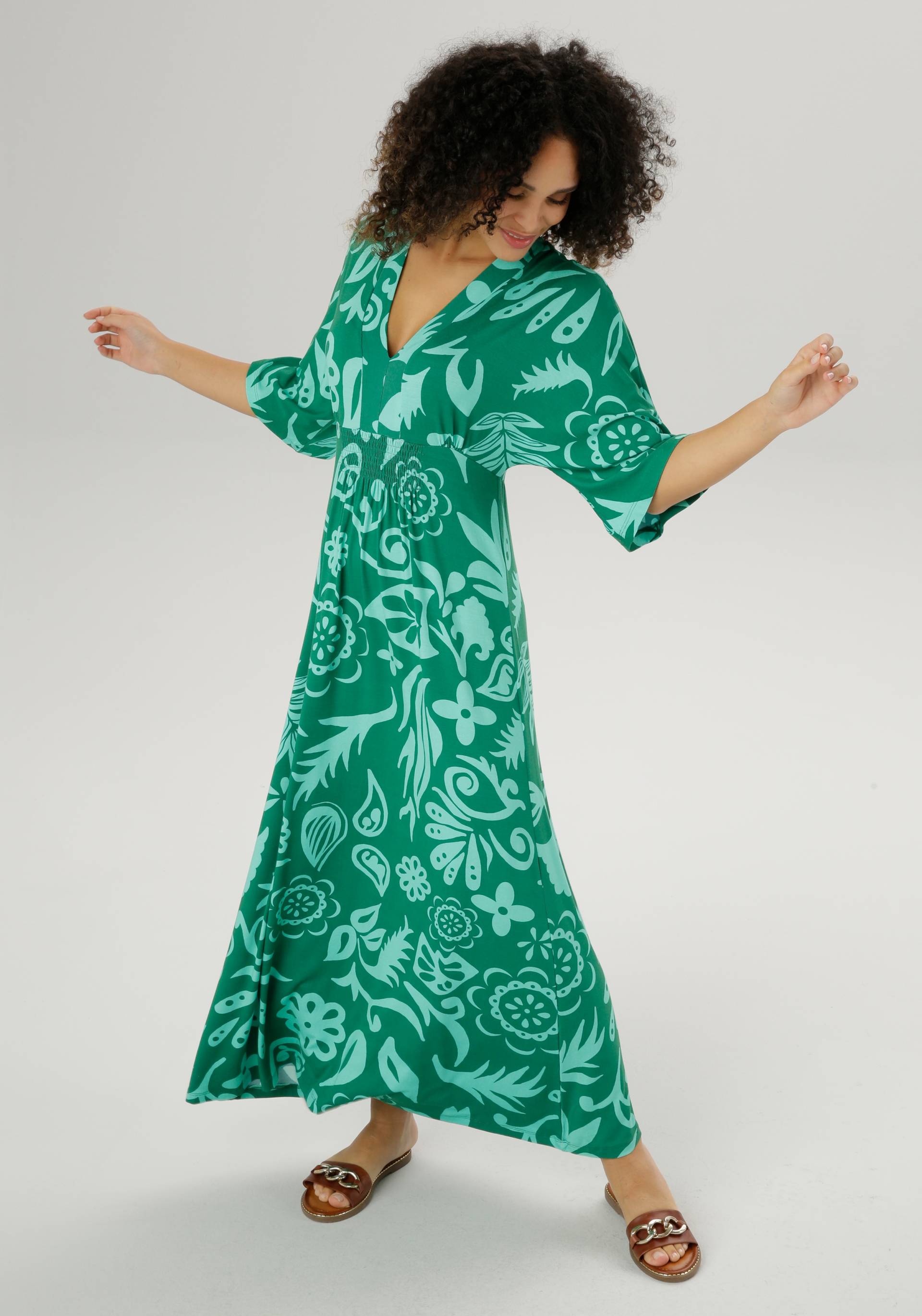 Aniston SELECTED Maxikleid, mit weiten, 3/4-langen Ärmeln Aniston SELECTED Maxikleid, mit weiten, 3/4-langen Ärmeln von Aniston SELECTED