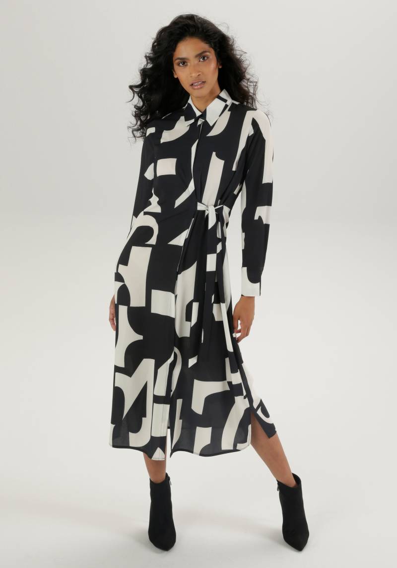 Aniston SELECTED Midikleid, Hemdblusenkleid mit seitlichem Bindedetail von Aniston SELECTED