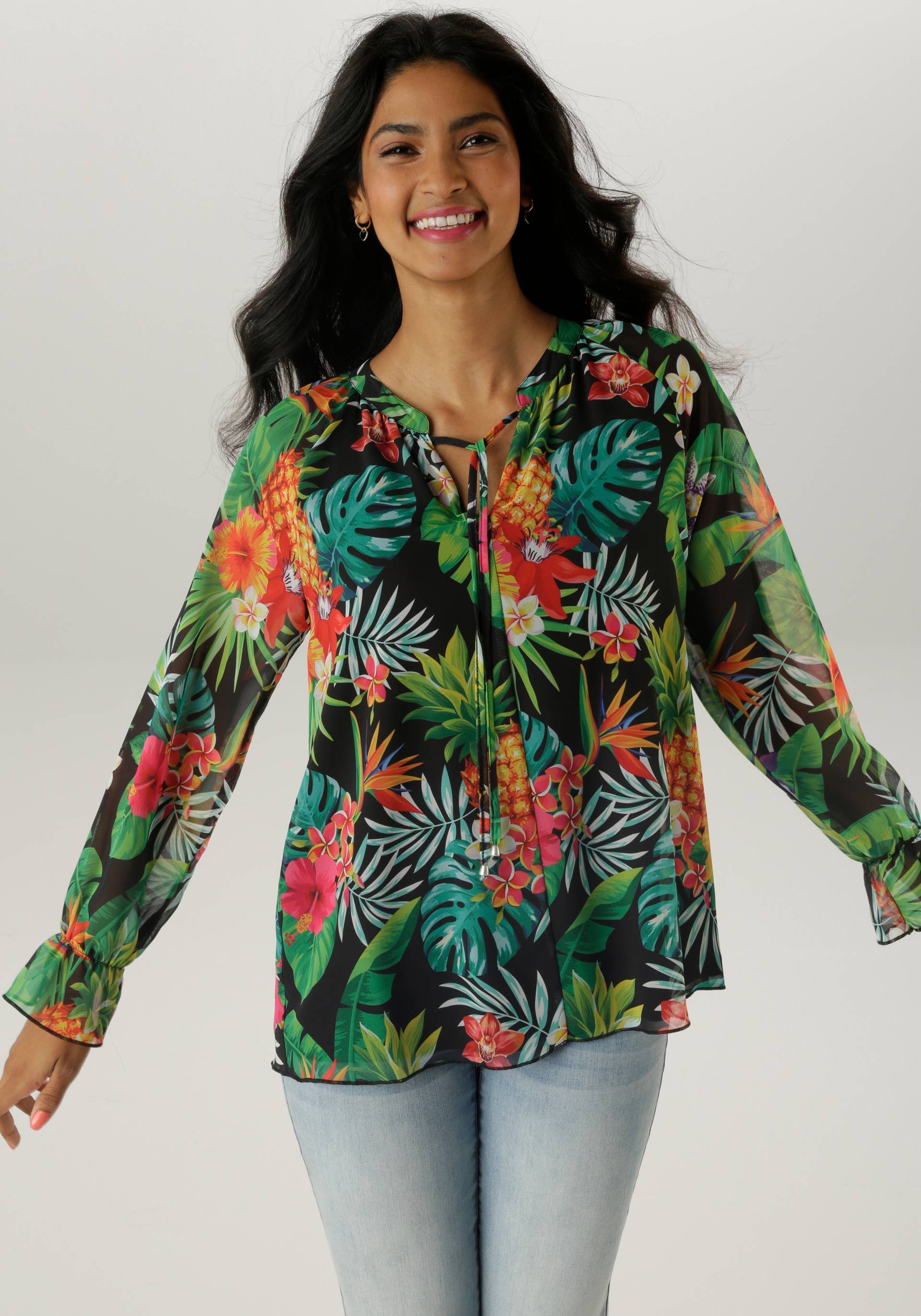 Aniston SELECTED Schlupfbluse, mit blickdichtem Jerseyfutter - NEUE KOLLEKTION Aniston SELECTED Schlupfbluse, mit blickdichtem Jerseyfutter - NEUE KOLLEKTION von Aniston SELECTED