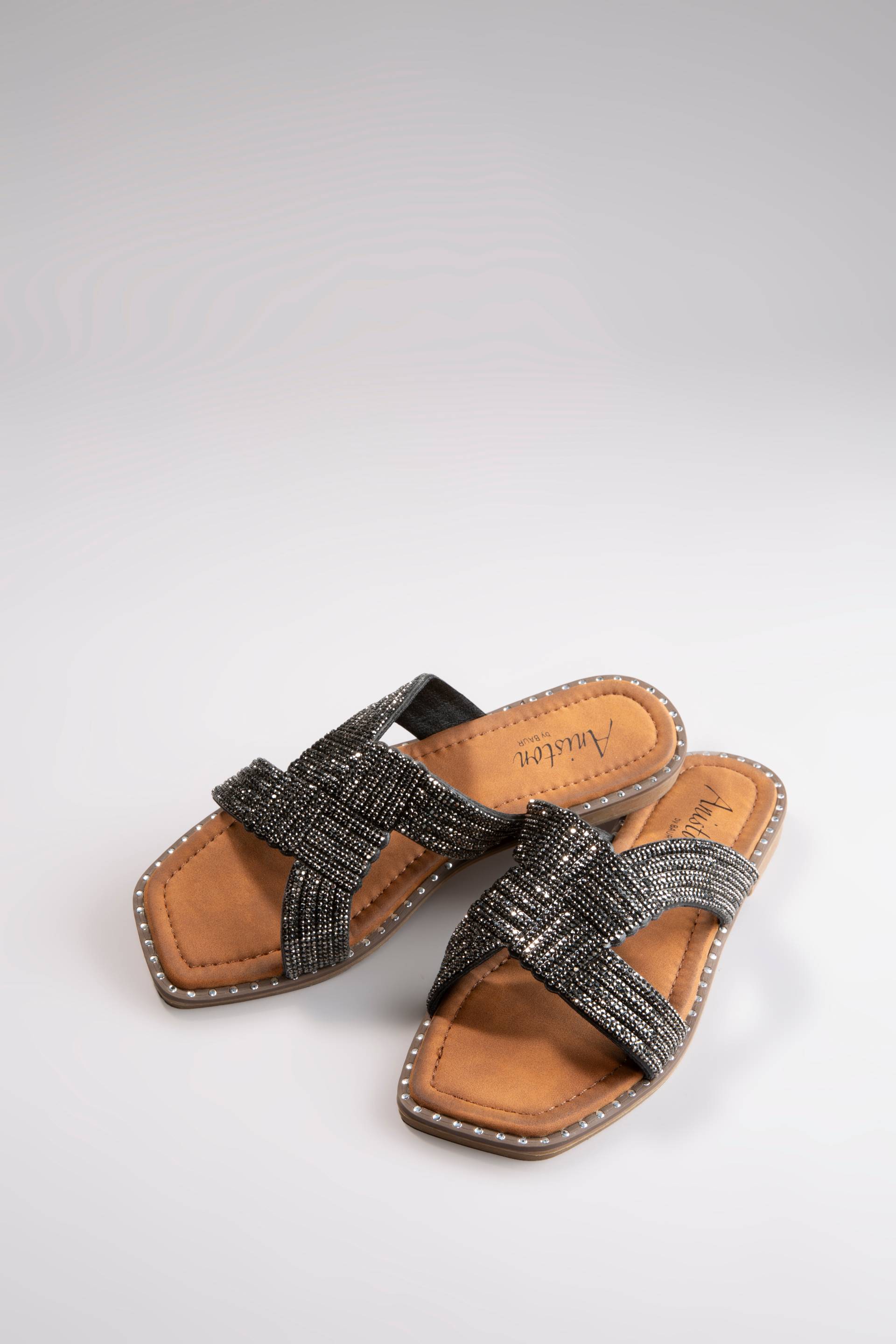 Aniston SHOES Pantolette, Flat, Sommerschuh, Strandschuh, Glitzersteine - NEUE KOLLEKTION Aniston SHOES Pantolette, Flat, Sommerschuh, Strandschuh, Glitzersteine - NEUE KOLLEKTION von Aniston SHOES
