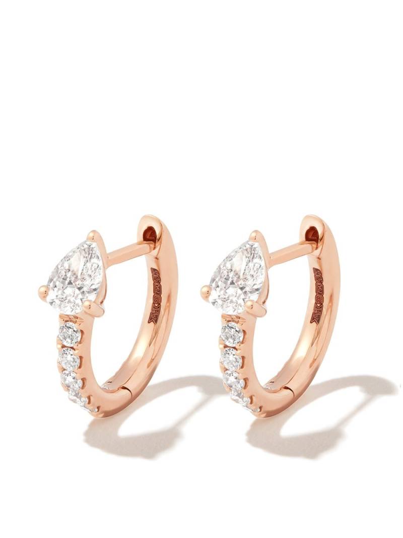 Anita Ko 18kt rose gold Bobbi diamond hoop earrings - Pink von Anita Ko