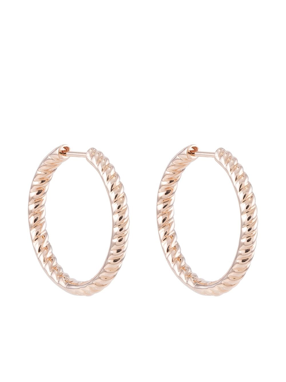 Anita Ko 18kt rose gold Zoe braided hoop earrings von Anita Ko