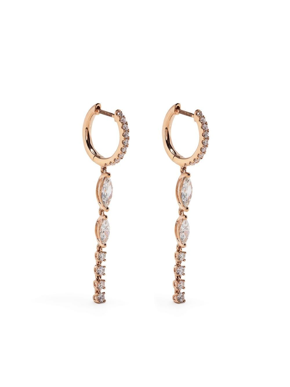 Anita Ko 18kt rose gold diamond drop earrings - Pink von Anita Ko