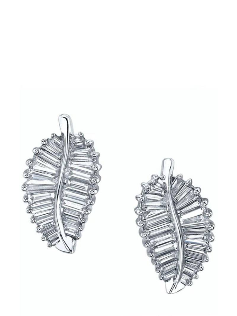 Anita Ko 18kt white gold Palm Leaf diamond stud earrings - Silver von Anita Ko