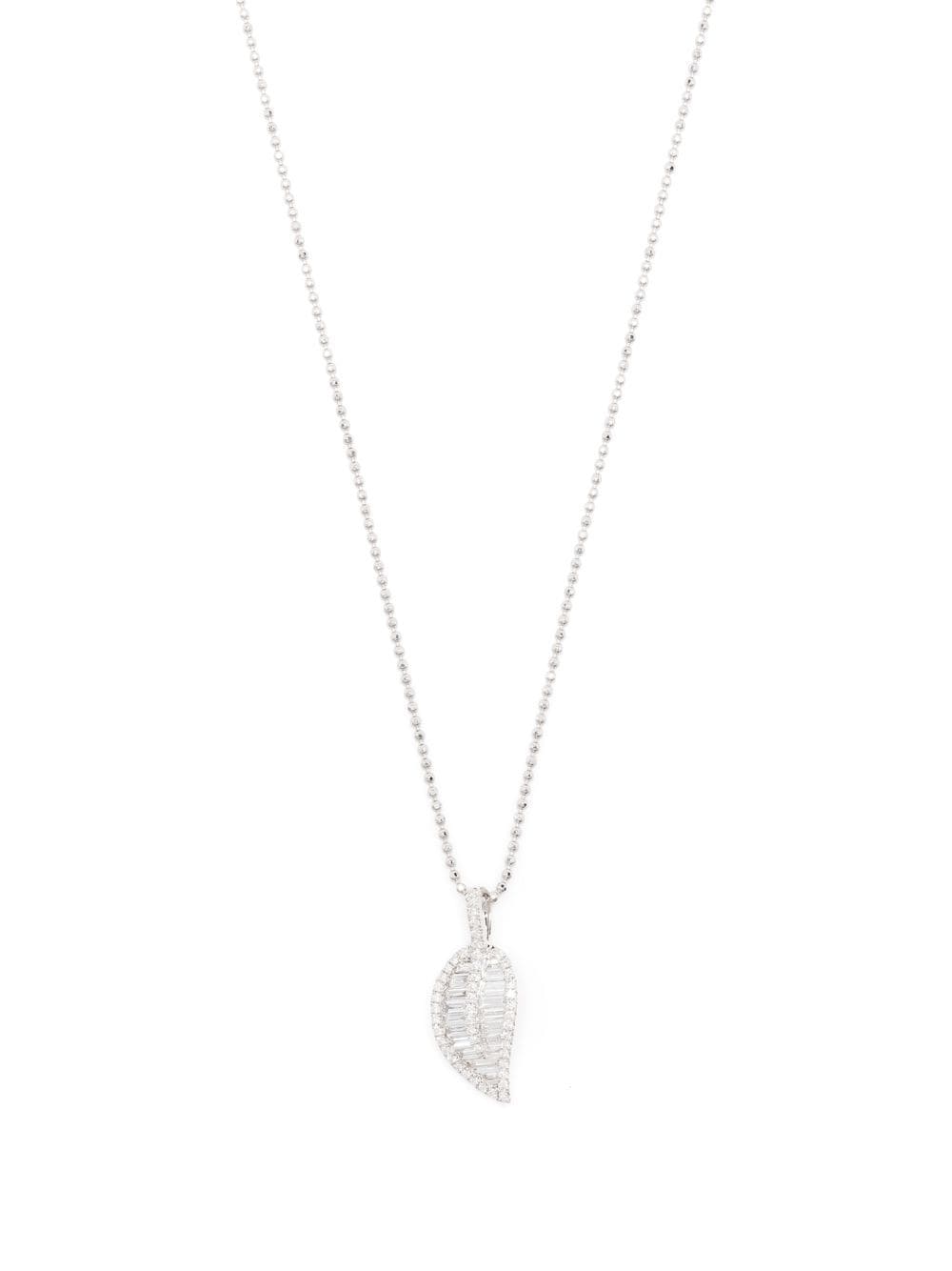 Anita Ko 18kt white gold diamond palm leaf necklace - Silver von Anita Ko