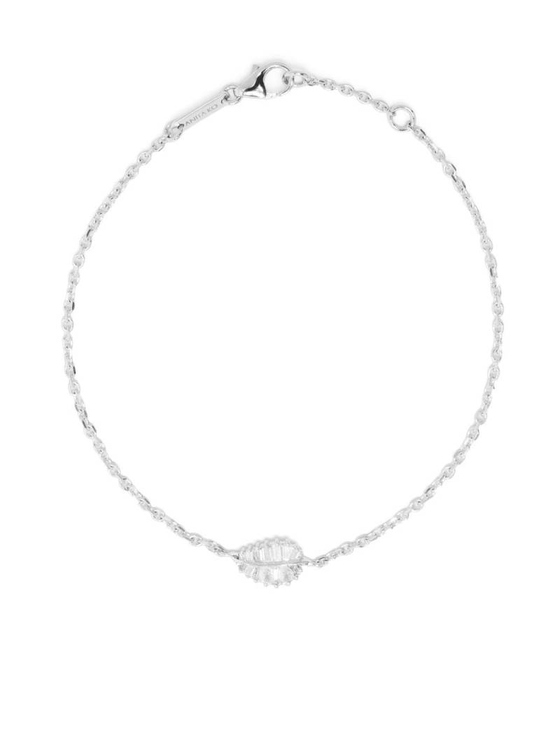 Anita Ko 18kt white gold palm leaf baguette diamond bracelet - Silver von Anita Ko