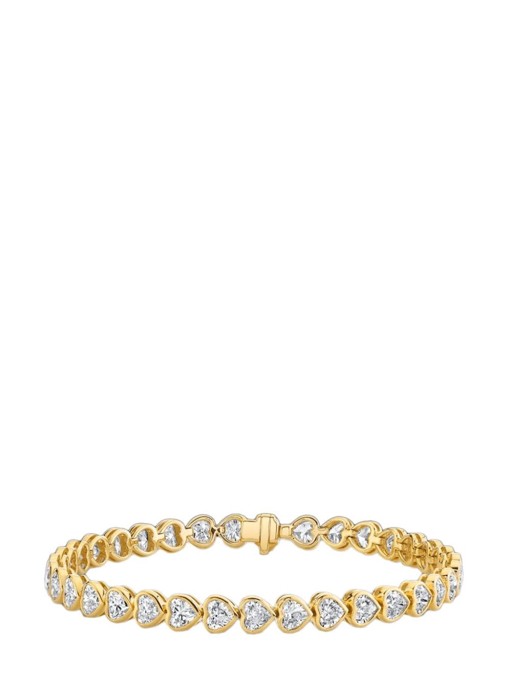 Anita Ko 18kt yellow gold Heart diamond tennis bracelet von Anita Ko