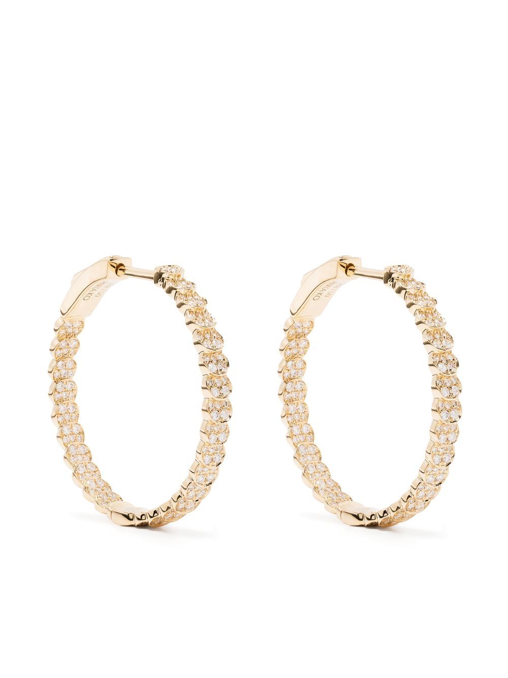 Anita Ko 18kt yellow gold Luna diamond hoop earrings von Anita Ko