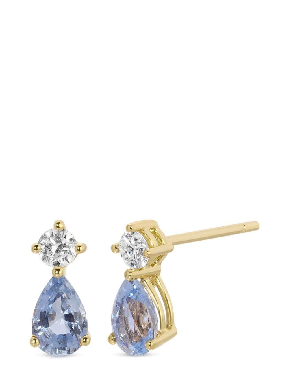 Anita Ko 18kt yellow gold Violet sapphire and diamond stud earrings von Anita Ko