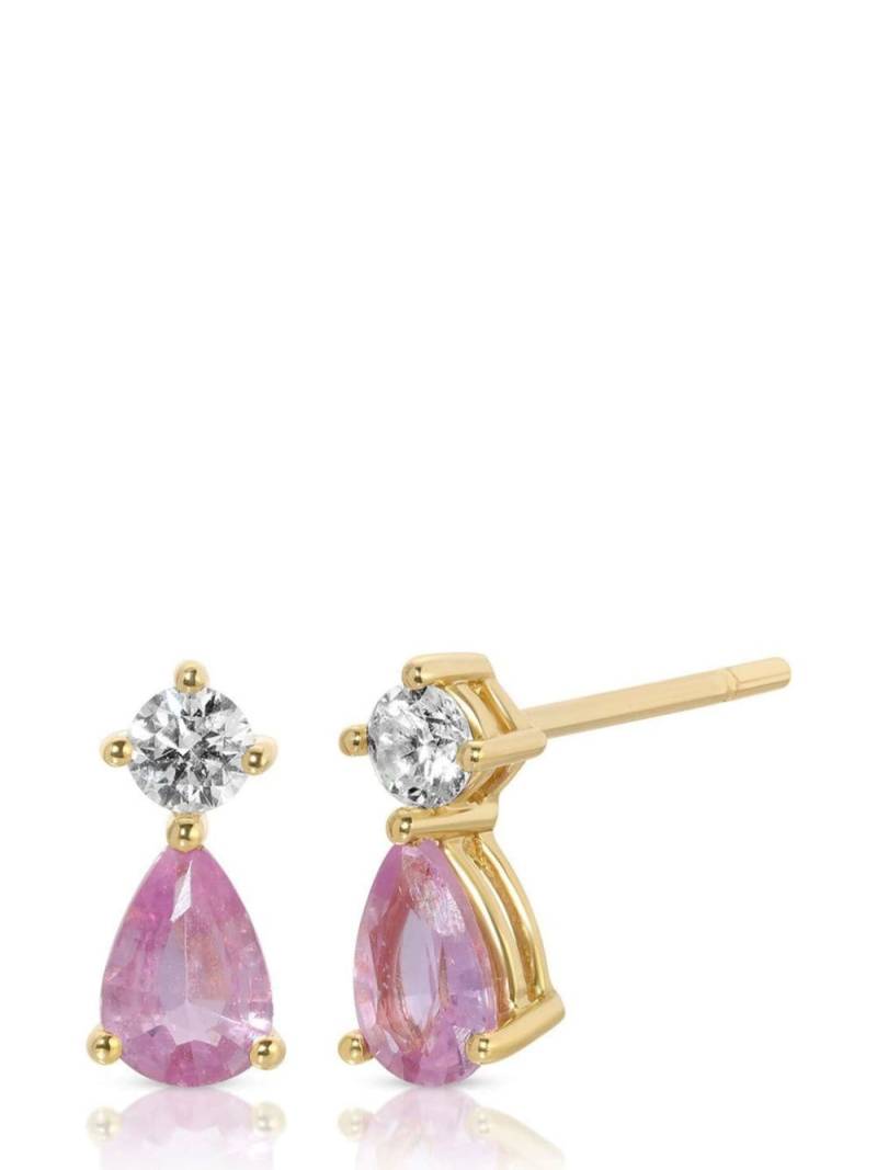 Anita Ko 18kt yellow gold Violet sapphire and diamond stud earrings von Anita Ko