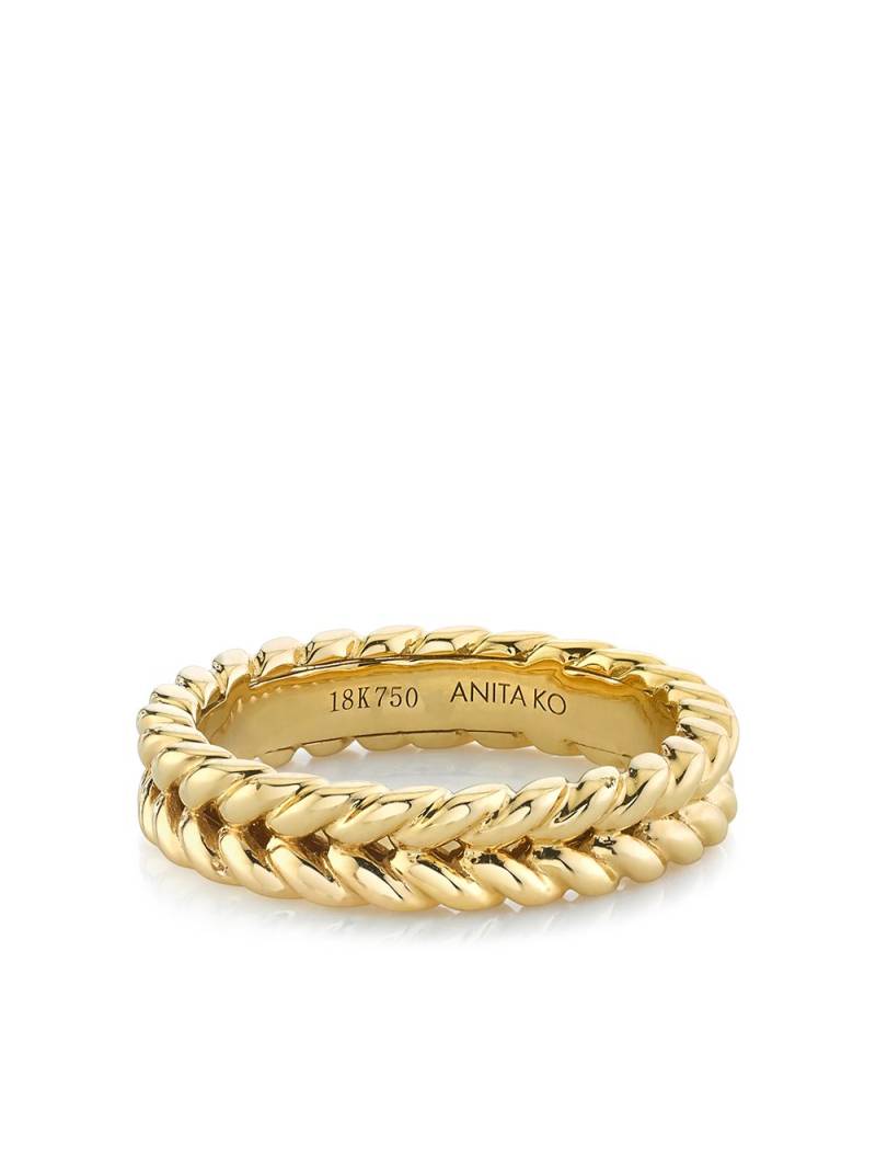 Anita Ko 18kt yellow gold braided ring von Anita Ko