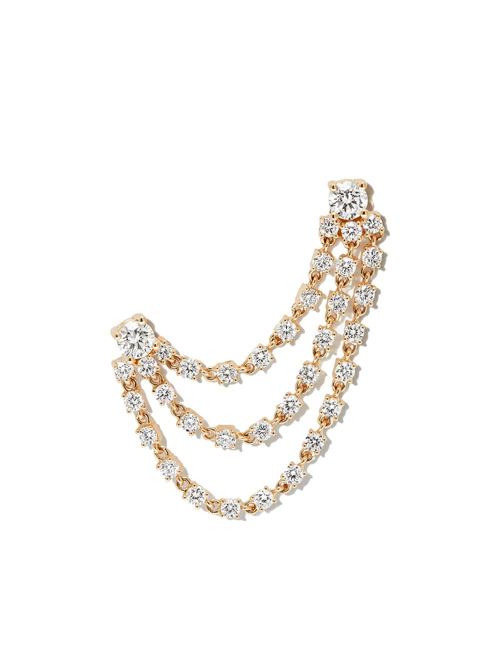 Anita Ko 18kt yellow gold chain-detail diamond earring von Anita Ko