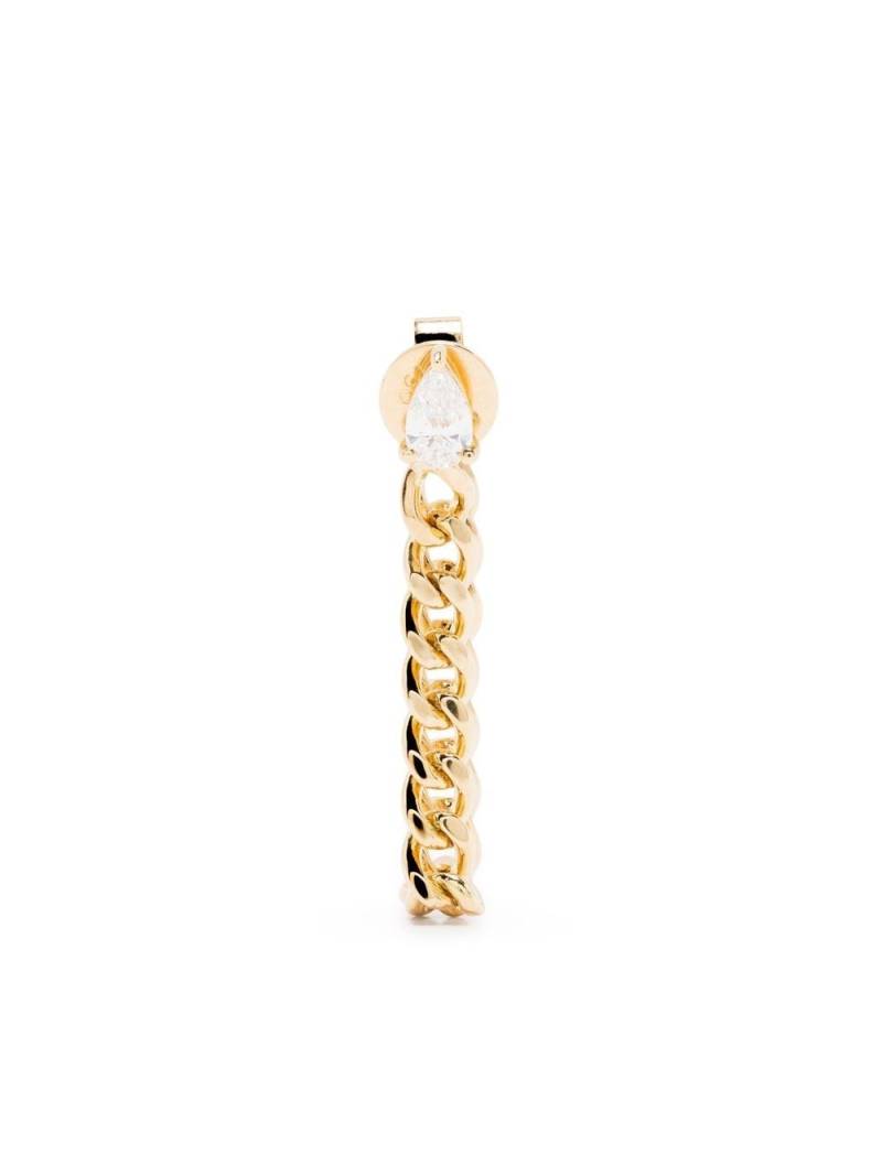 Anita Ko 18kt yellow gold cuban link diamond loop earring von Anita Ko